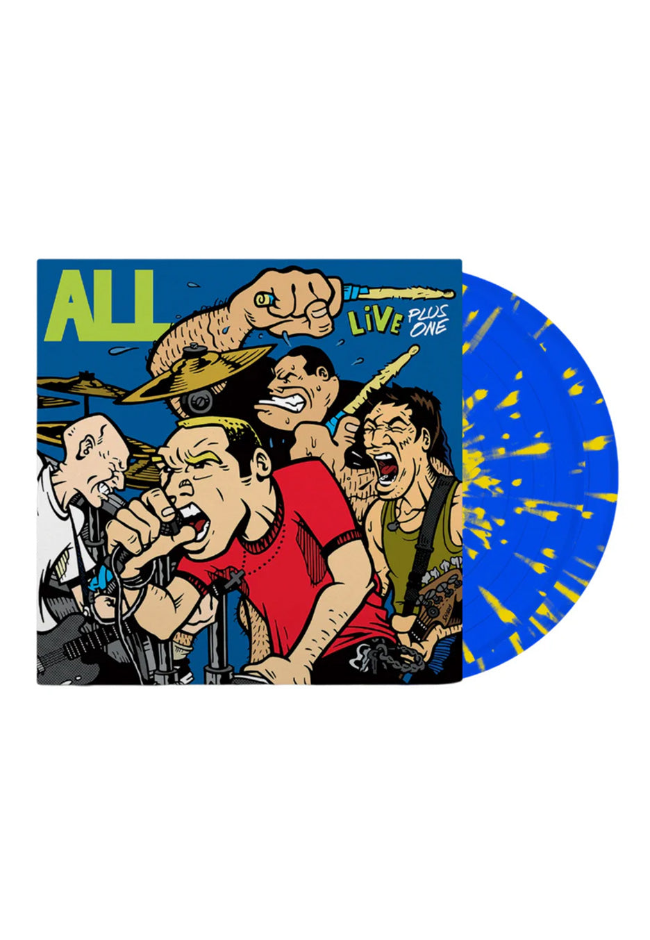 All - Live Plus One Ltd. Blue w/ Yellow - Splattered 2 Vinyl | Neutral-Image