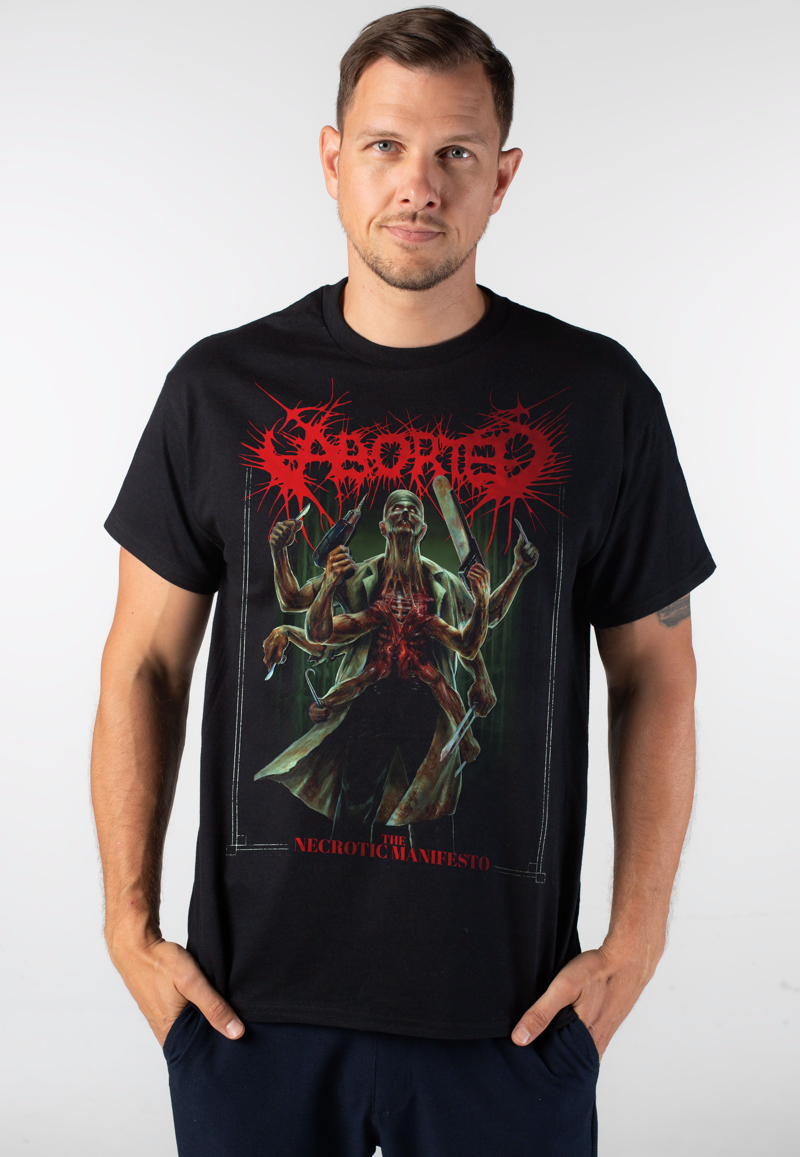 Aborted - The Necrotic Manifesto 2025 - T-Shirt | Men-Image