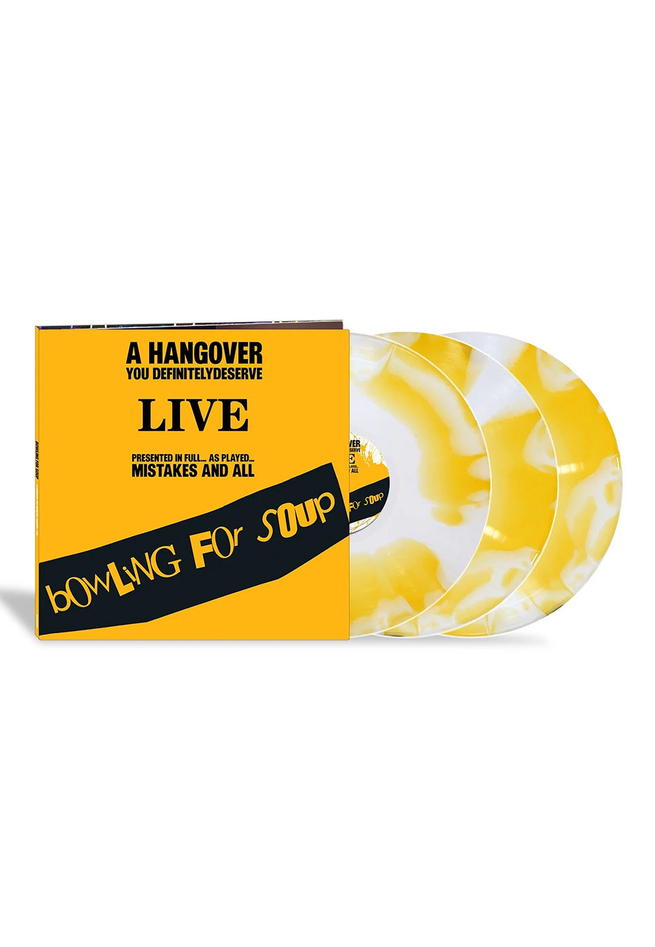 Bowling For Soup - A Hangover You Definitely Deserve (Live) Ltd. Yellow/White - Colored 3 Vinyl | Neutral-Image