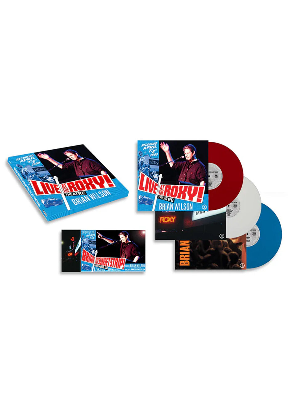Brian Wilson - Live At The Roxy Theatre (25th Anniversary Edition) Ltd. Red, White & Blue - Colored 3 Vinyl | Neutral-Image