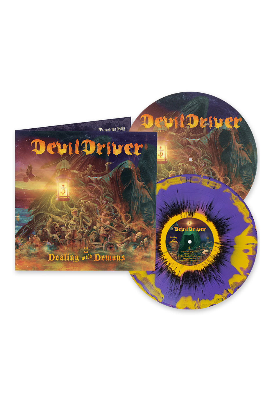 DevilDriver - Dealing With Demons Vol. II (Die Hard Edition) Ltd. Yellow/Violet w/ Black - Colored Vinyl | Neutral-Image