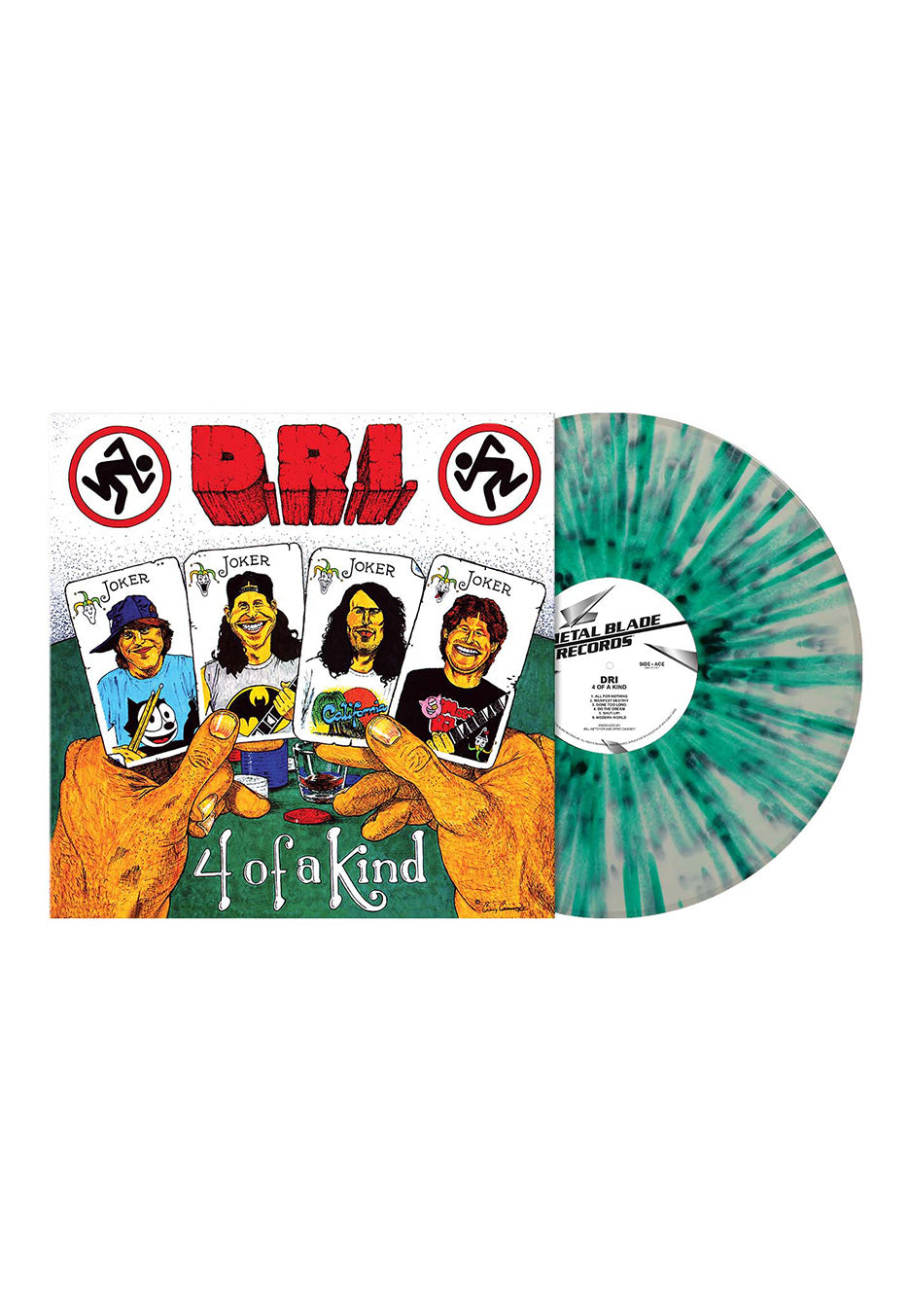D.R.I. - Four Of A Kind Ltd. White w/ Green - Splattered Vinyl | Neutral-Image