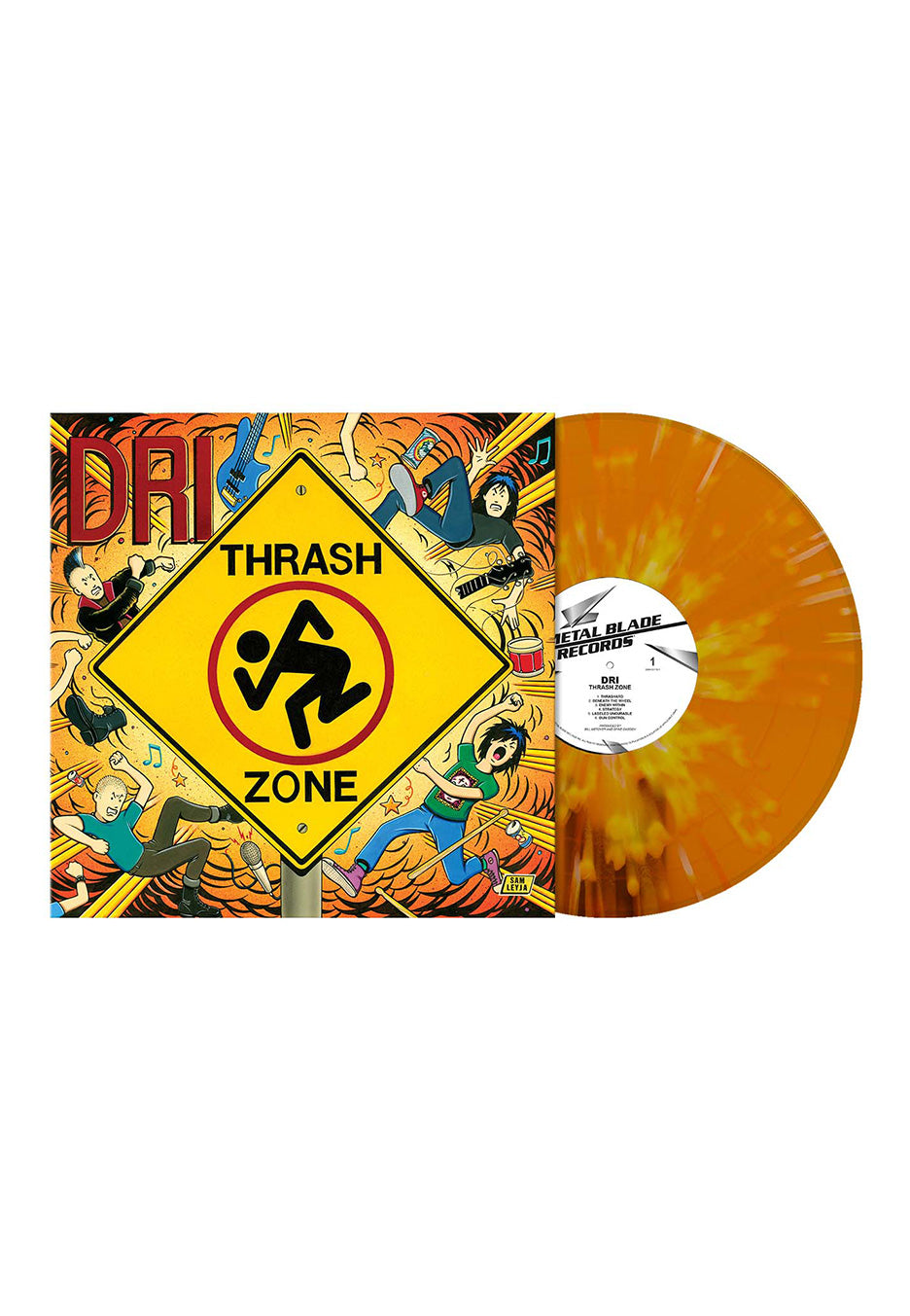 D.R.I. - Thrash Zone Ltd. Orange w/ Yellow/White - Splattered Vinyl | Neutral-Image