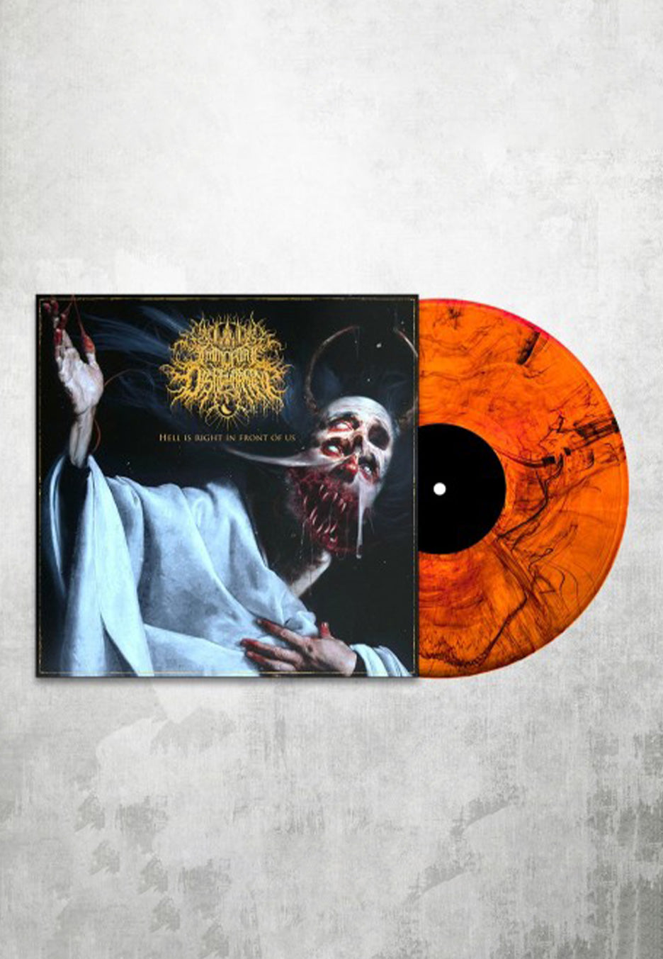 Immortal Disfigurement - Hell Is Right In Front Of Us Ltd. Orange/Black - Colored Vinyl  | Neutral-Image