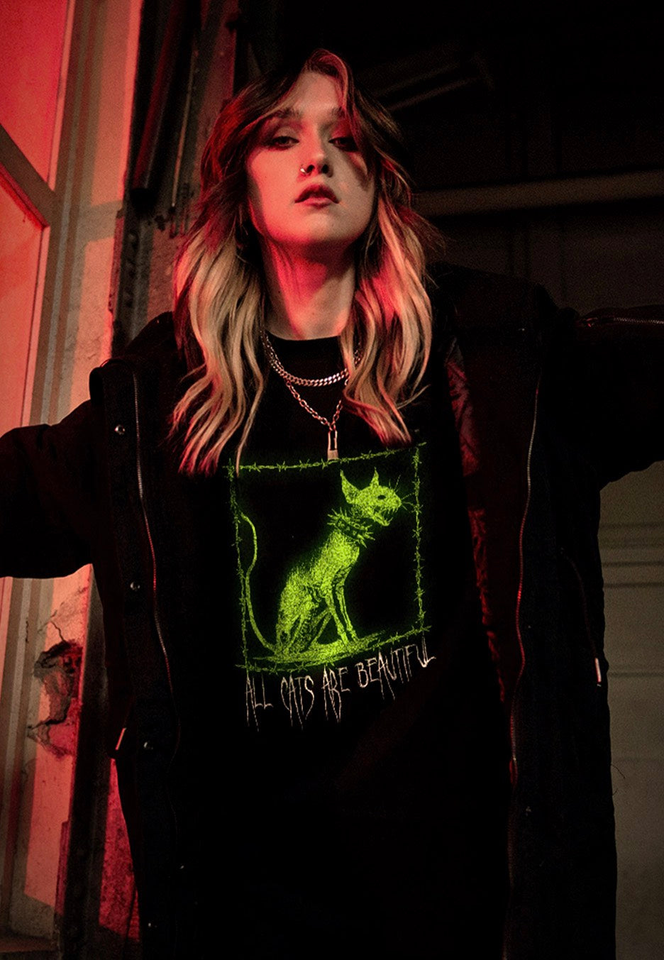 Impericon Merchandise - All Cats Are Beautiful GID - T-Shirt | Neutral-Image