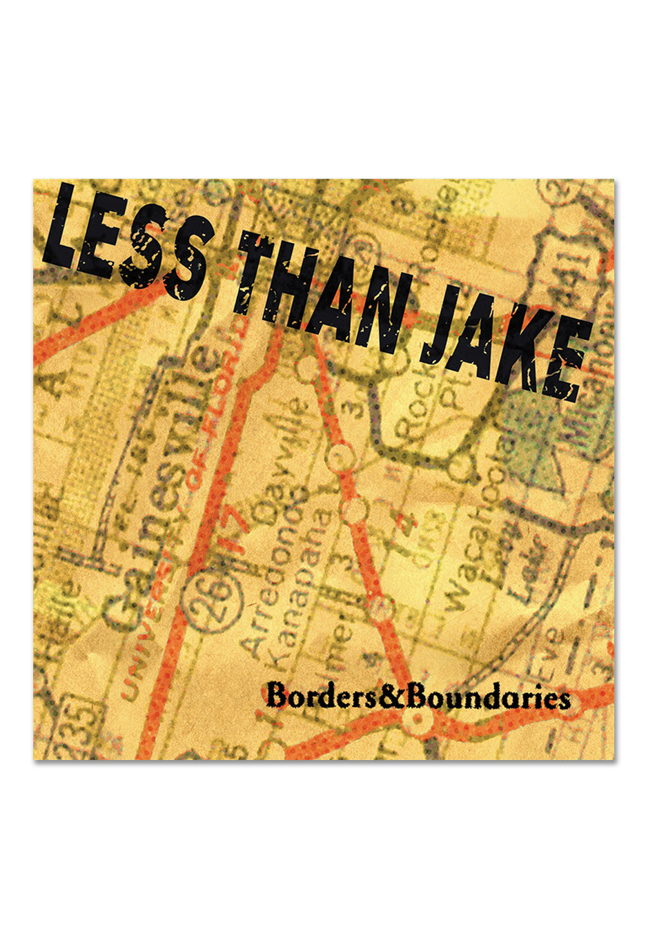 Less Than Jake - Borders & Boundaries (25th Anniversary) Ltd. Yellow - Colored 2 Vinyl | Neutral-Image