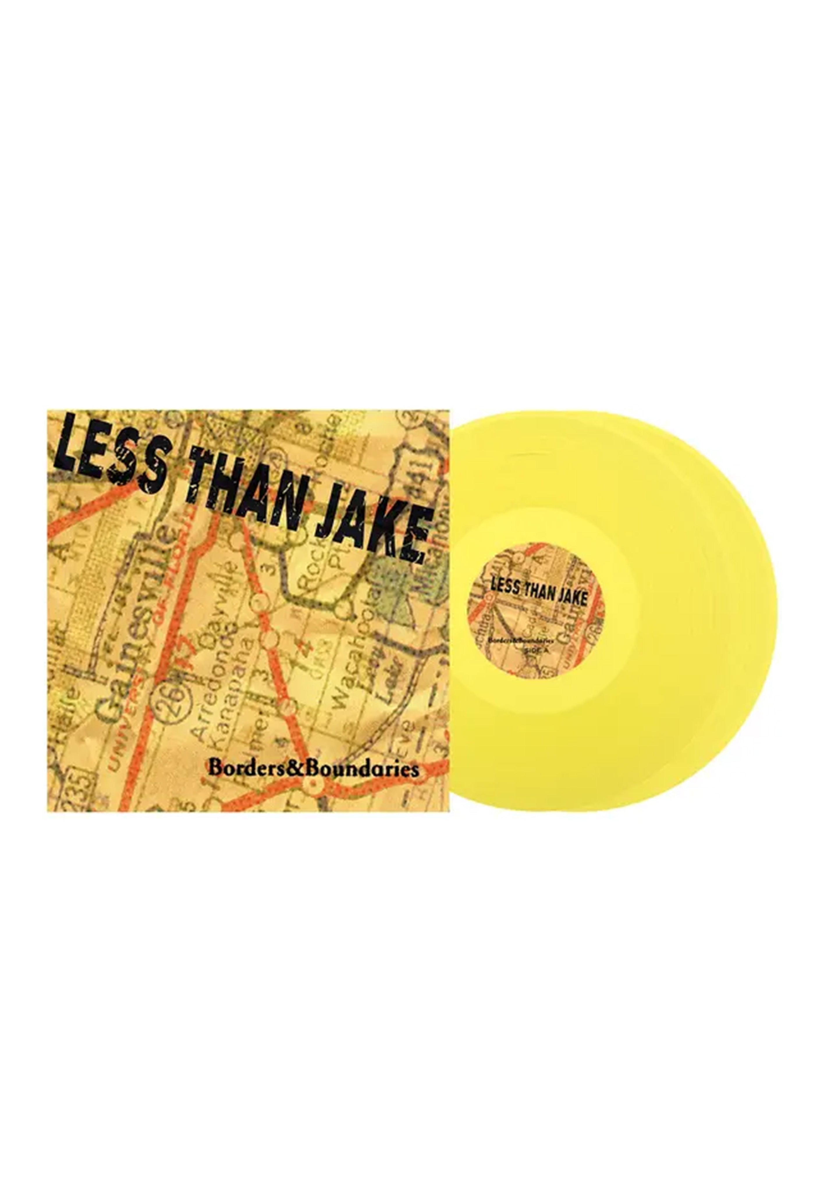 Less Than Jake - Borders & Boundaries (25th Anniversary) Ltd. Yellow - Colored 2 Vinyl | Neutral-Image