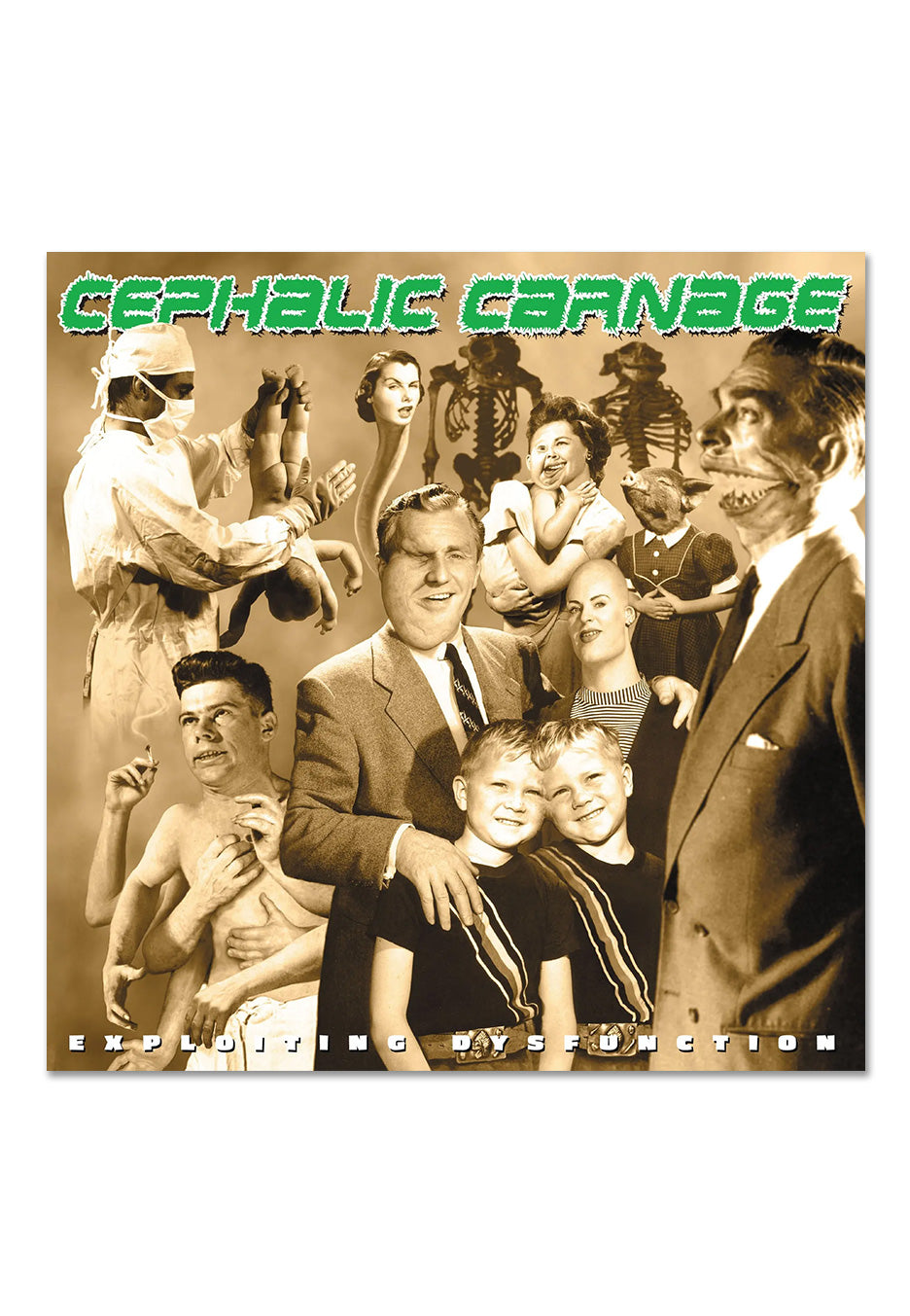 Cephalic Carnage - Exploiting Dysfunction (25th Anniversary Edition) Ltd. Metallic Gold/Bone - Colored 2 Vinyl | Neutral-Image