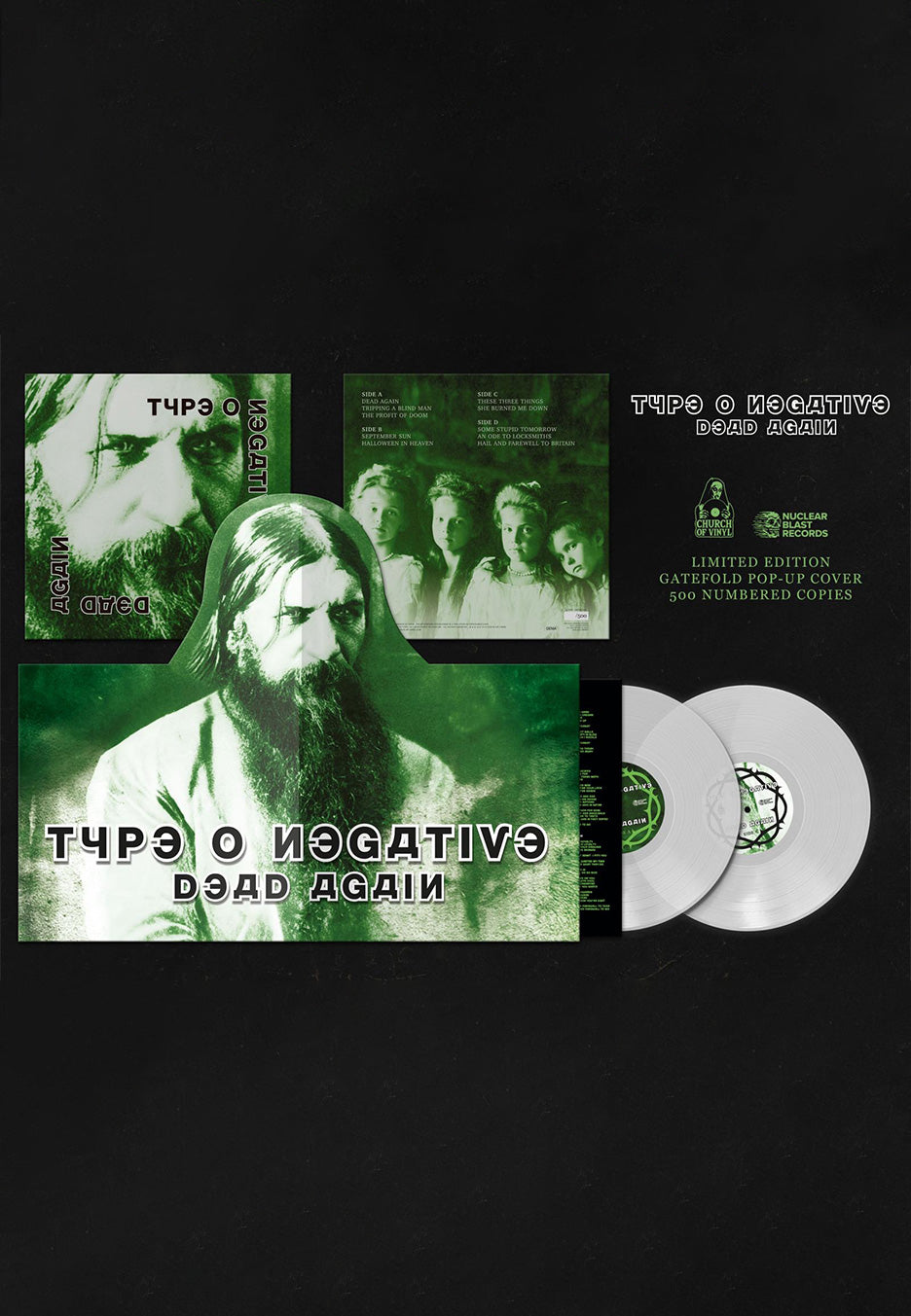 Type O Negative - Dead Again Ltd. Milky Clear - Colored 2 PopUp Vinyl | Neutral-Image