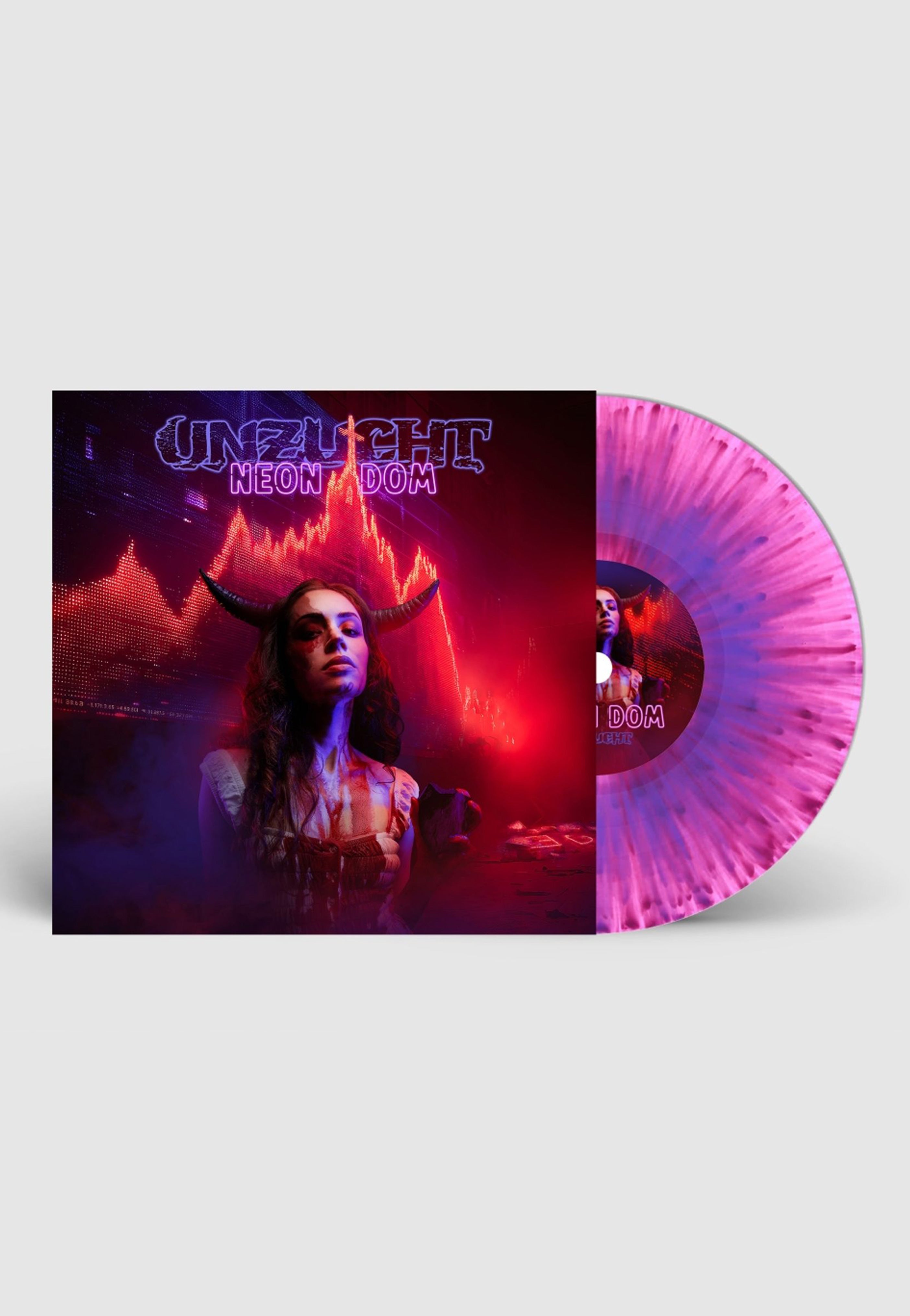 Unzucht - Neon Dom Ltd. Transparent Pink/Purple - Splattered Vinyl | Neutral-Image