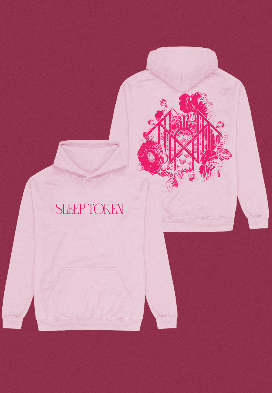 Sleep Token -  Symbol Flowers Valentine Light Pink - Hoodie | Neutral-Image