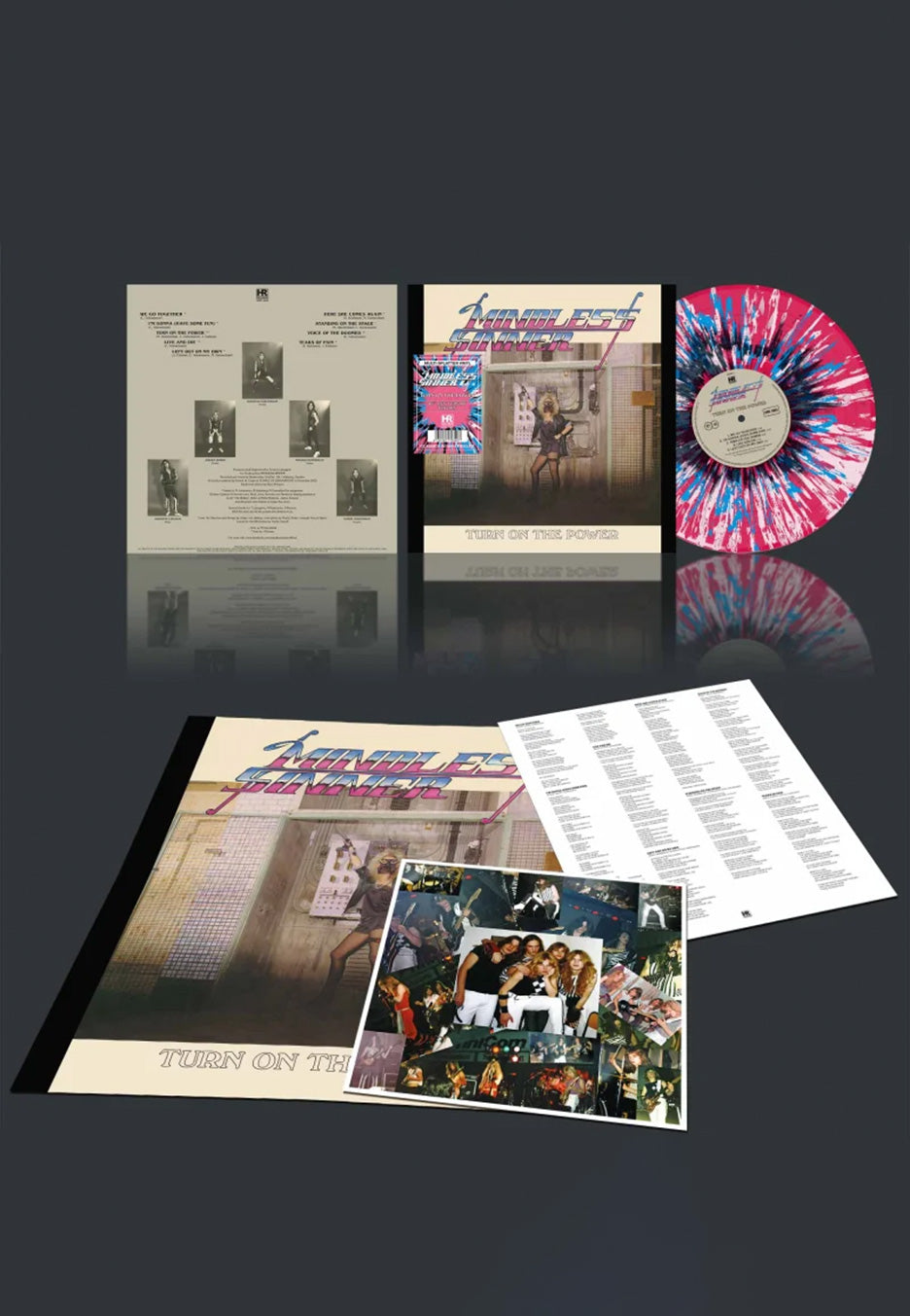 Mindless Sinner - Turn On The Power Ltd. Pink w/ Multi - Splattered Vinyl | Neutral-Image