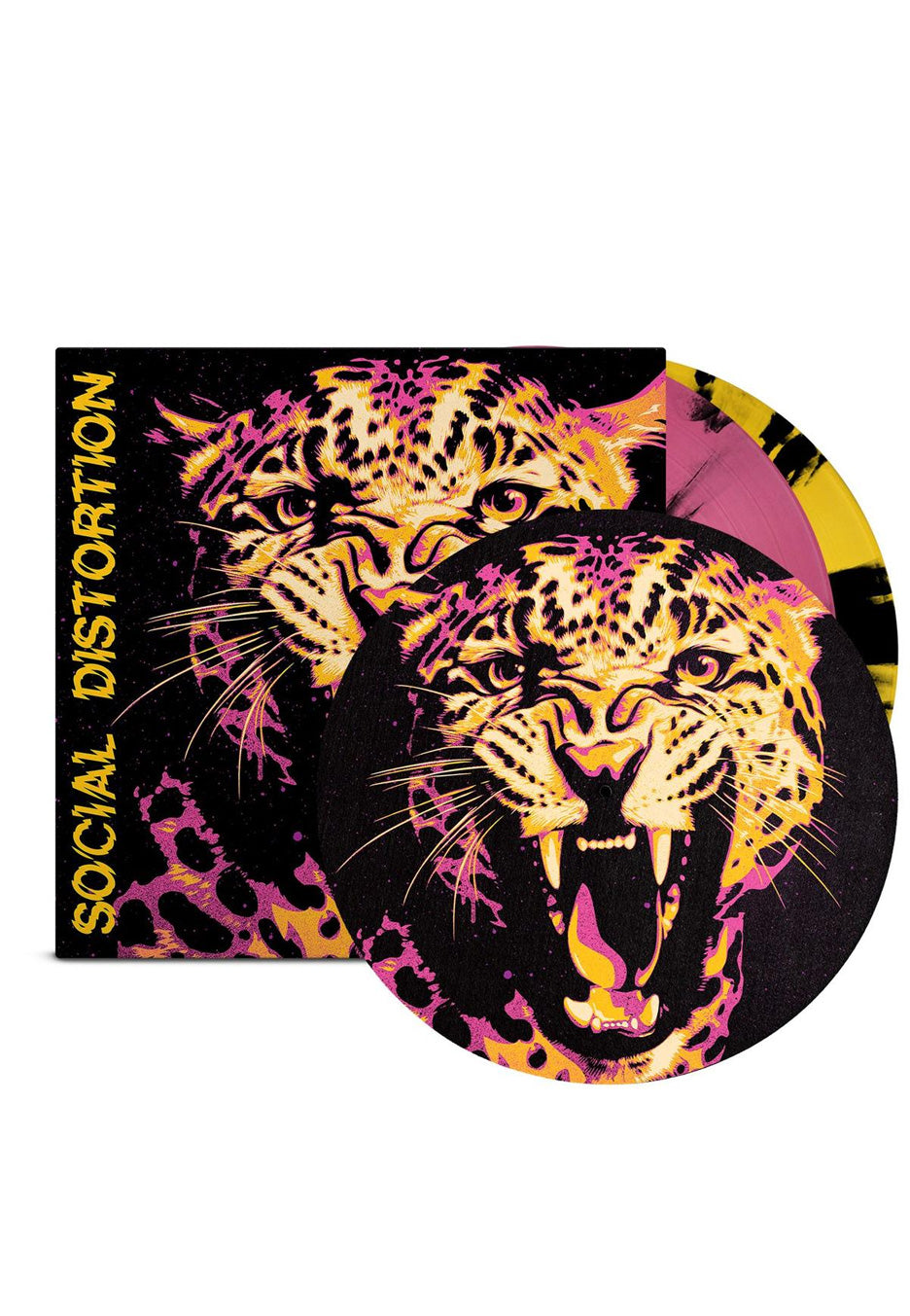 Social Distortion - Born To Kill Ltd. Pink & Yellow w/ Black - Splattered 2 Vinyl + Slipmat | Neutral-Image