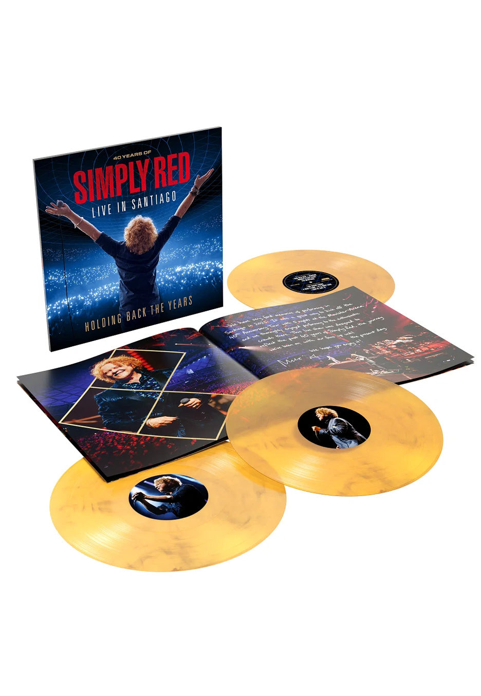 Simply Red - Holding Back The Years: Live In Santiago Ltd. Clear Yellow/Black - Marbled 3 Vinyl | Neutral-Image