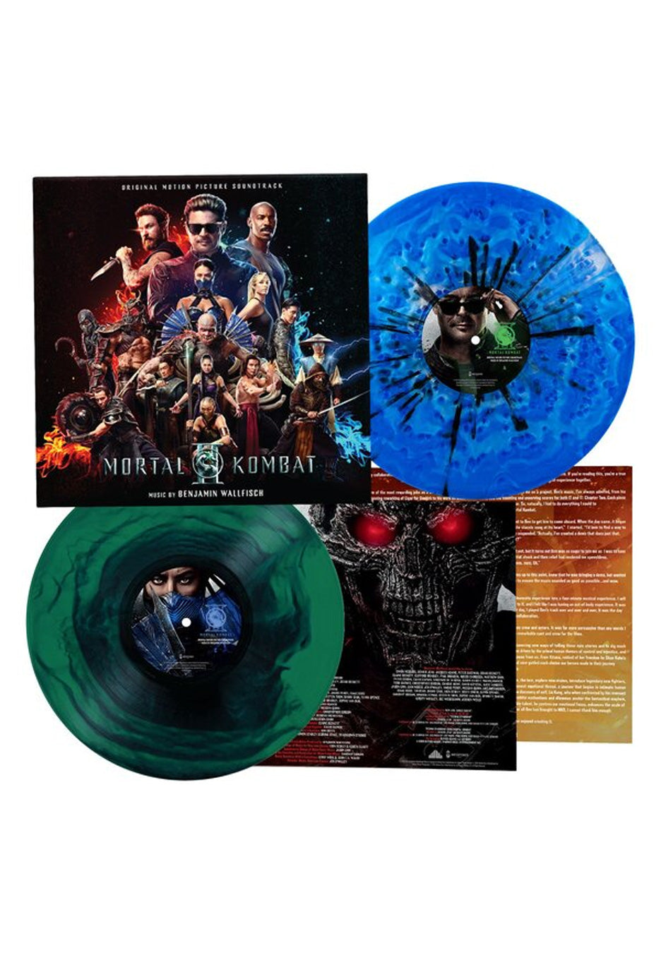 Mortal Kombat - Mortal Kombat II (Benjamin Wallfisch) Ltd. Blue w/ Black & Green/Black Swirl - Colored 2 Vinyl | Neutral-Image