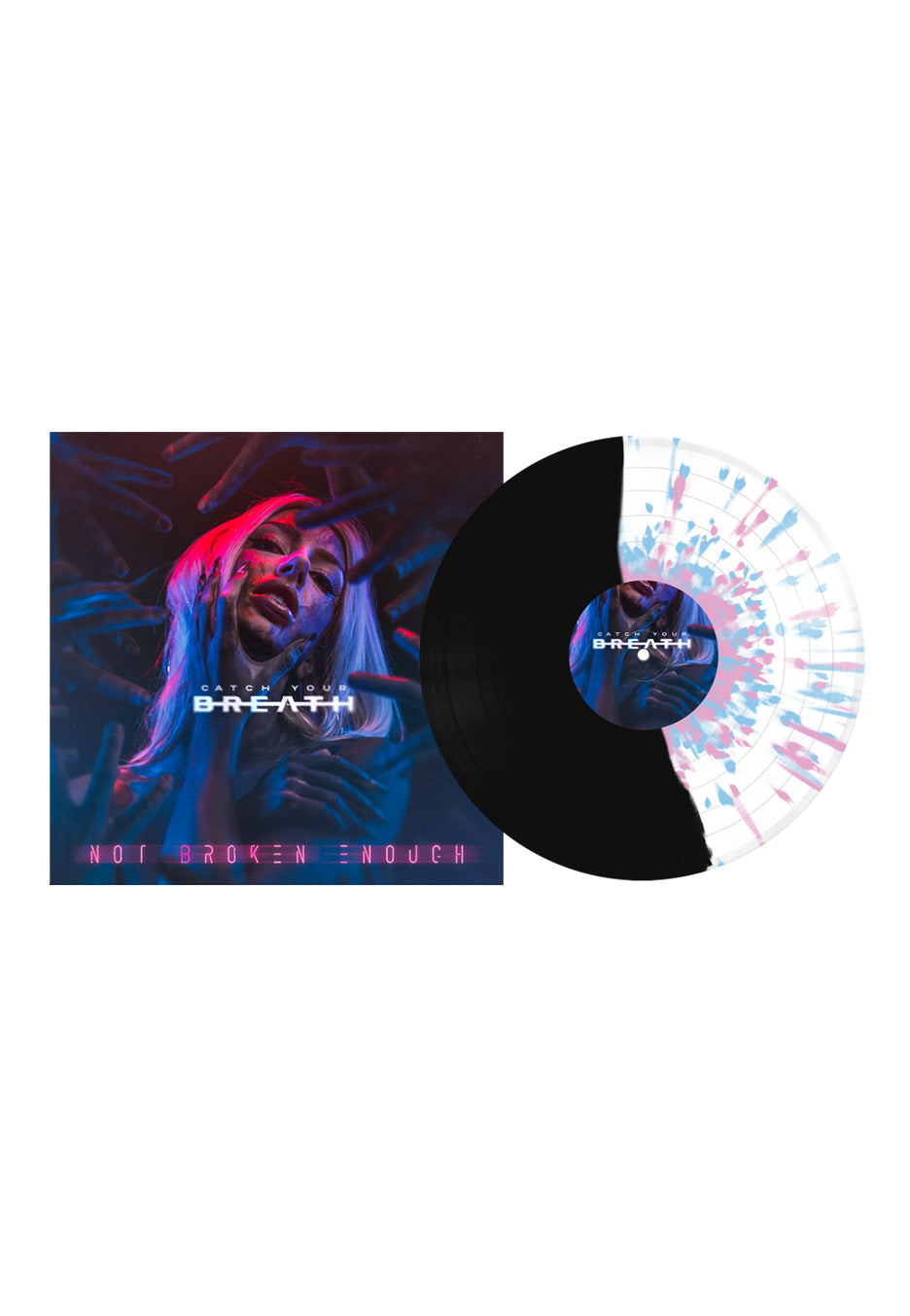 Catch Your Breath - Not Broken Enough Black & Clear Split - Splattered Vinyl | Neutral-Image