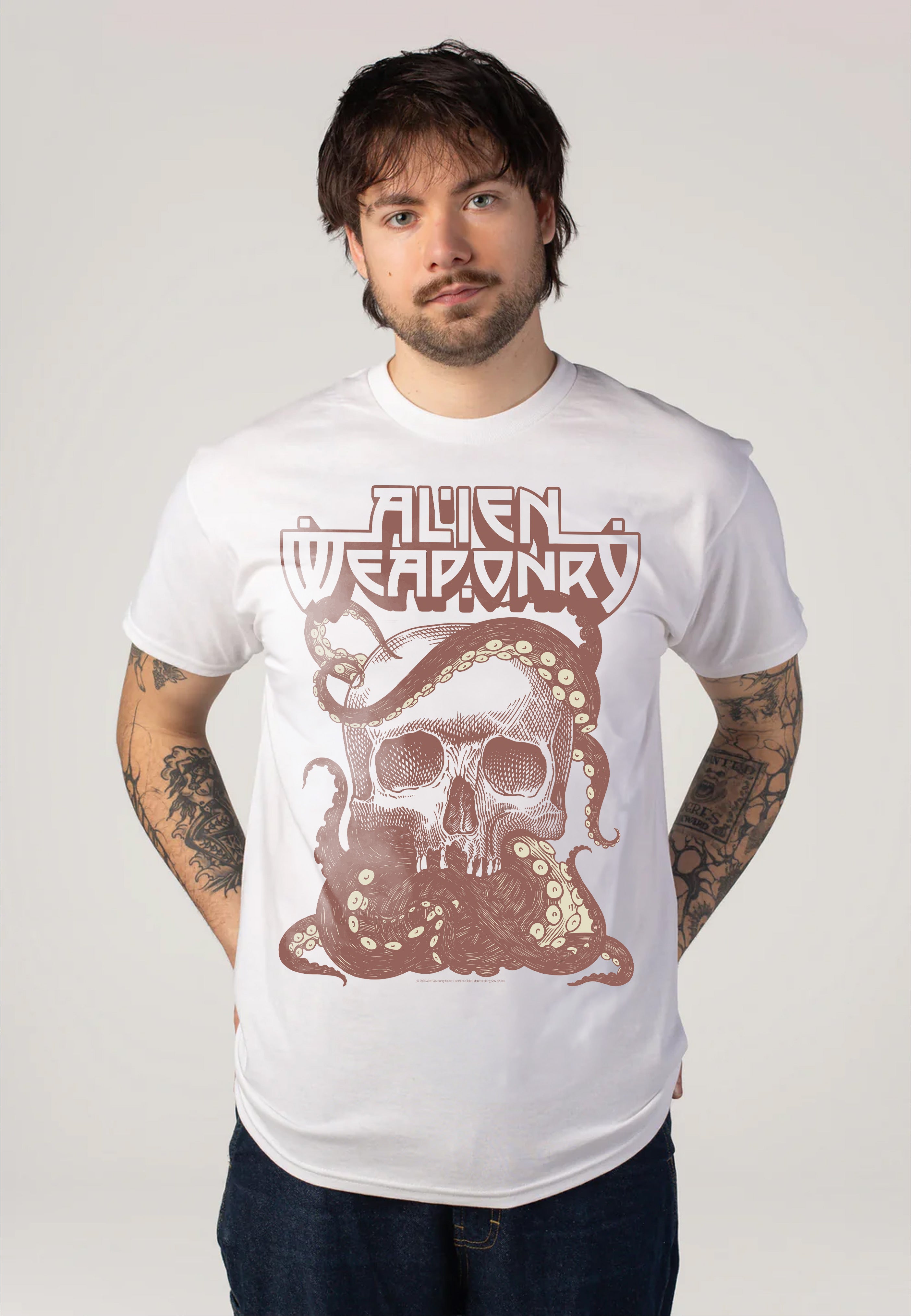 Alien Weaponry - Tenta Skull White - T-Shirt | Men-Image