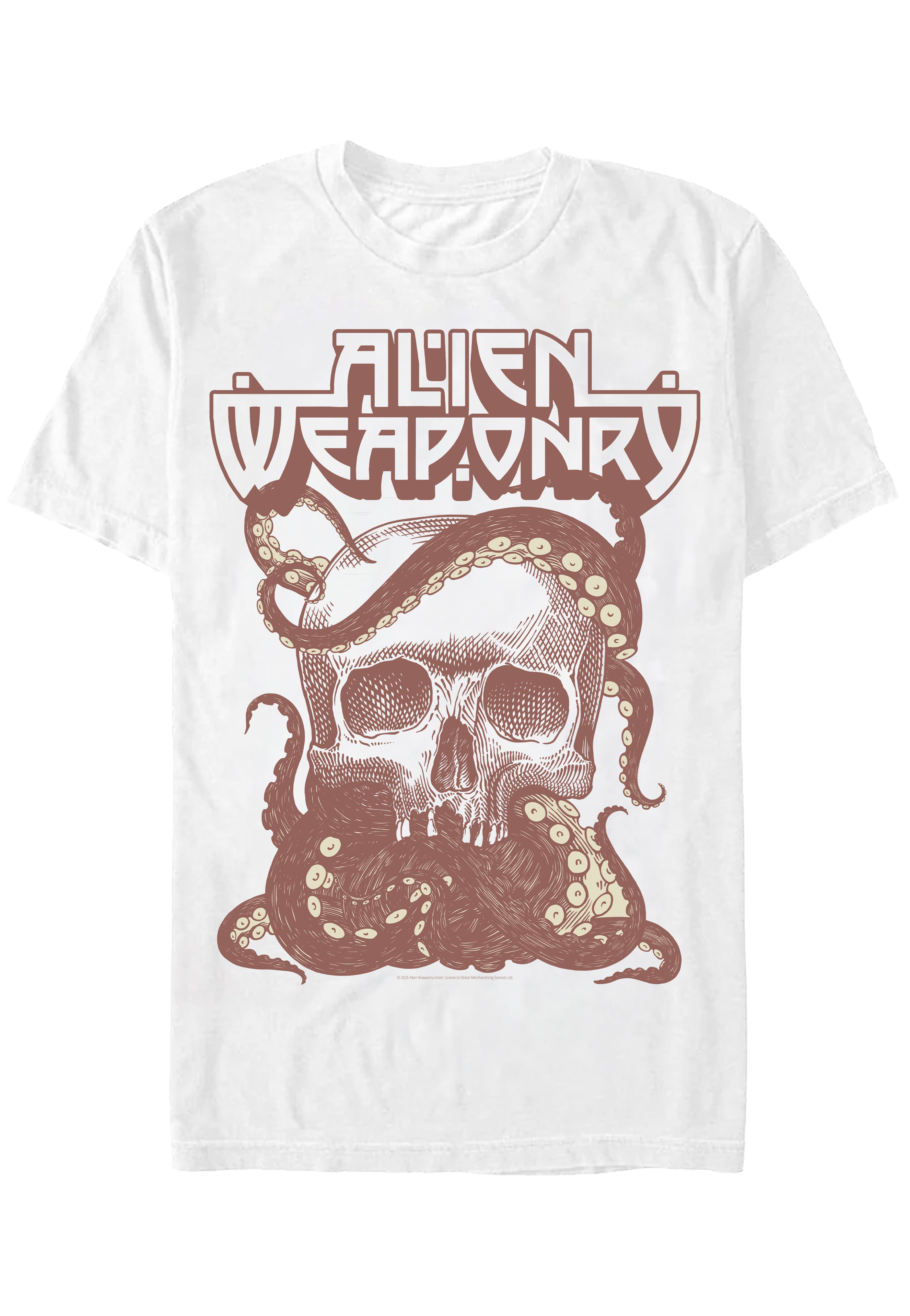 Alien Weaponry - Tenta Skull White - T-Shirt | Neutral-Image