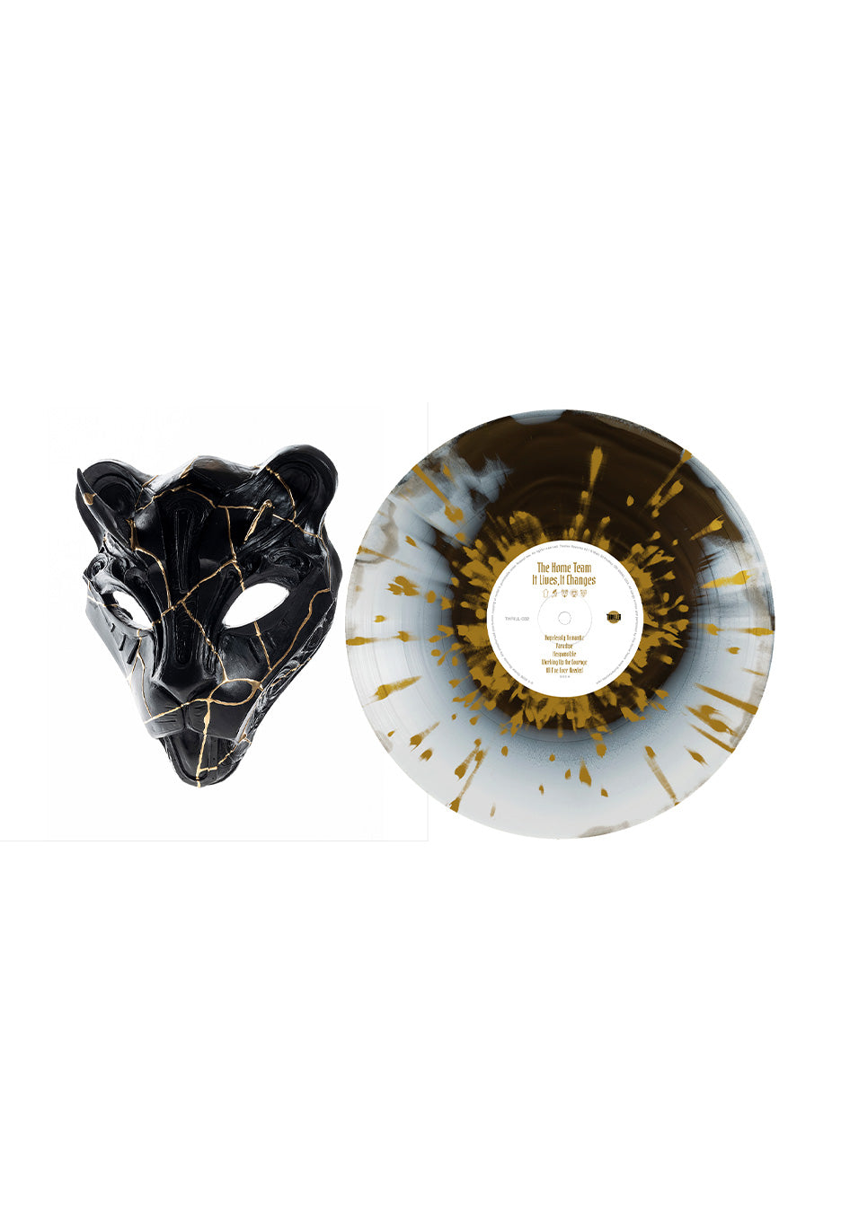 The Home Team - It Lives, It Changes Black Ice & White Smush w/ Gold - Splattered Vinyl | Neutral-Image