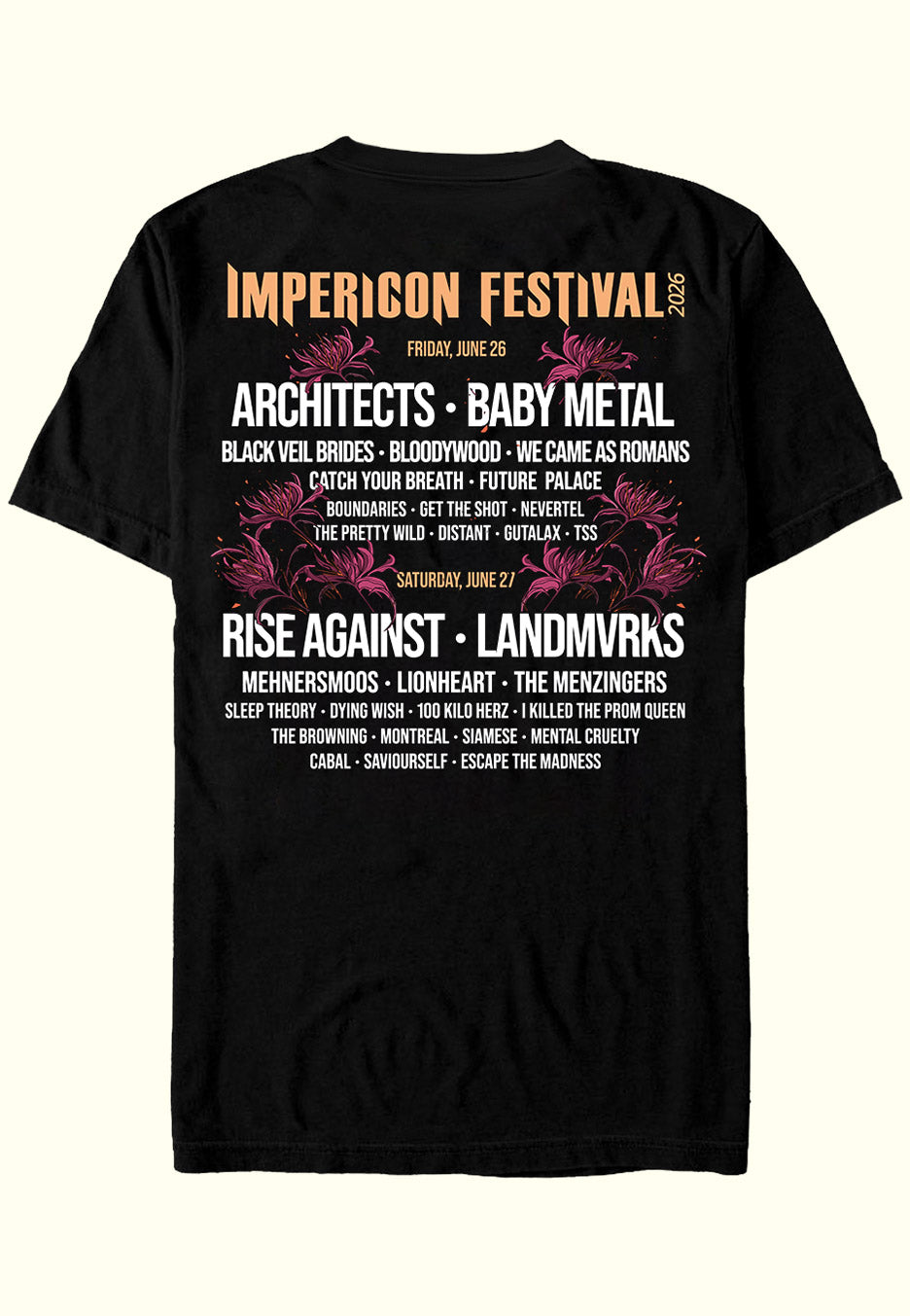 Impericon Festival - Line Up Weekend 2026 - T-Shirt | Men-Image