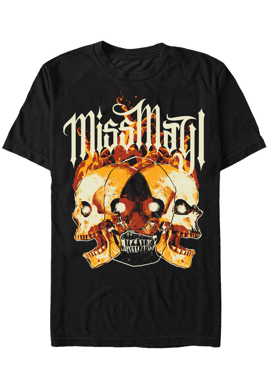 Miss May I - Flaming Skulls - T-Shirt | Neutral-Image