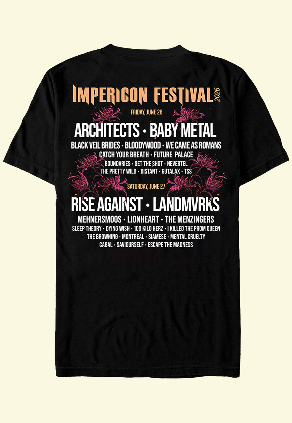Impericon Festival - Line Up Weekend 2026 - T-Shirt | Neutral-Image