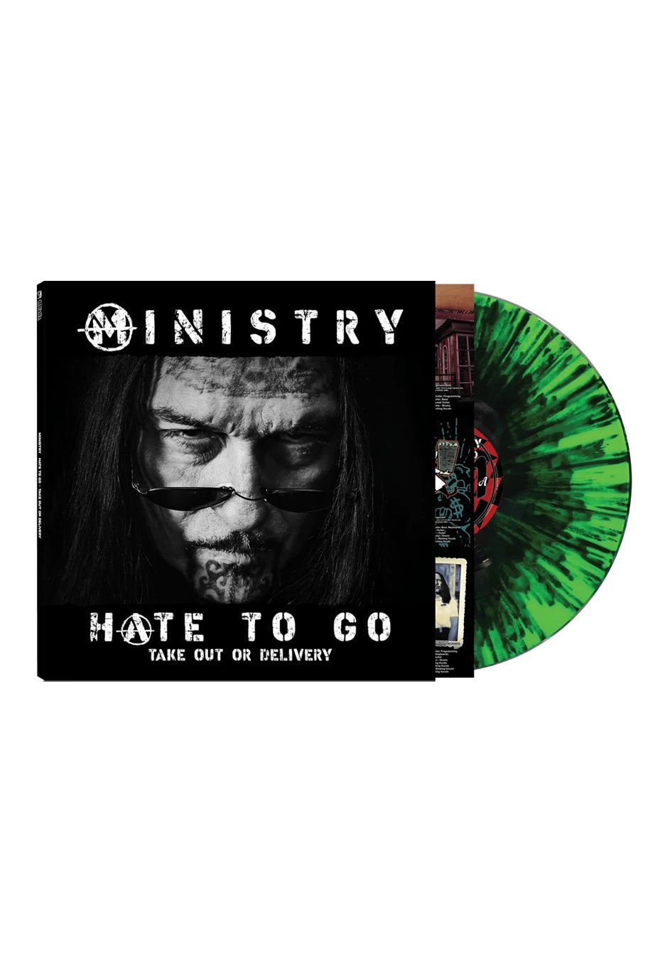 Ministry - Hate To Go: Take Out Or Delivery Ltd. Black/Green - Splattered Vinyl | Neutral-Image