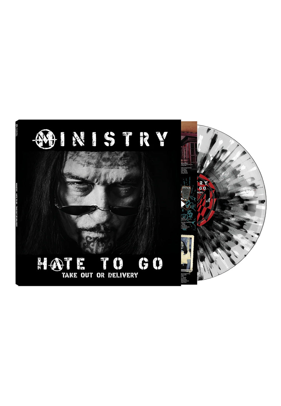 Ministry - Hate To Go: Take Out Or Delivery Ltd. Black/Silver - Splattered Vinyl | Neutral-Image