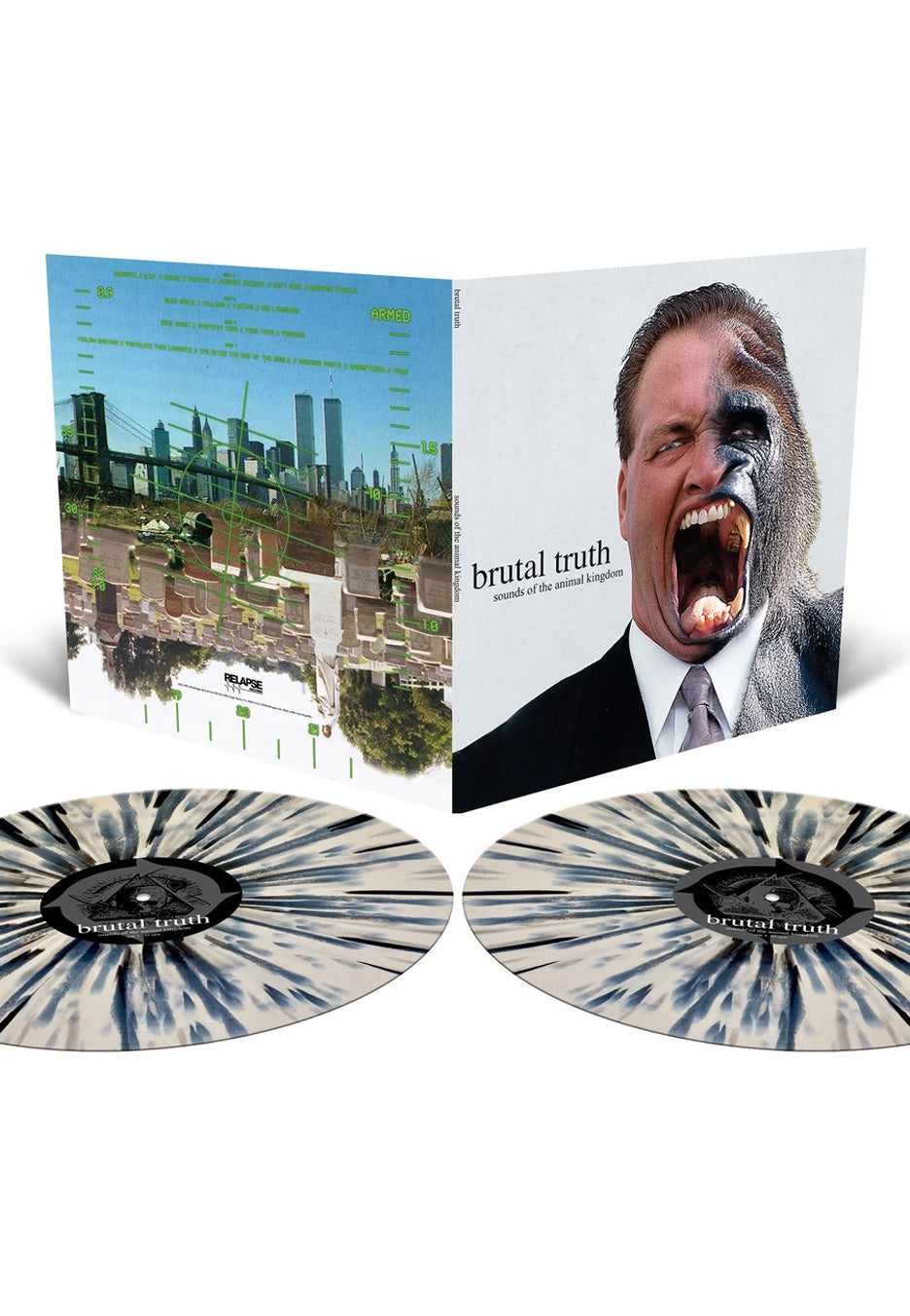 Brutal Truth - Sounds Of The Animal Kingdom (2026 Reissue) Ltd. Bone w/ Grey/Black - Splattered 2 Vinyl | Neutral-Image