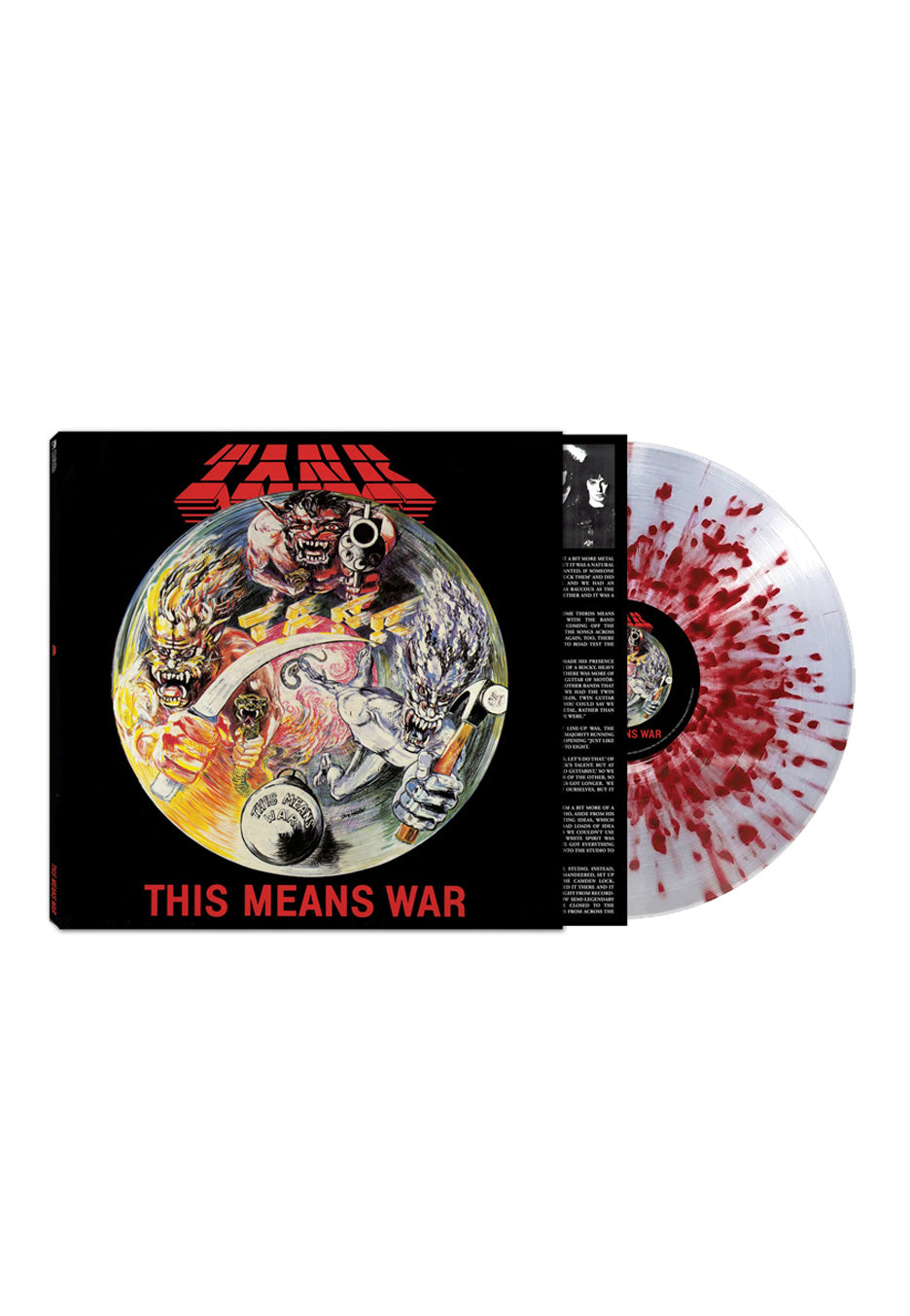 Tank This Means War Ltd. Clear w/ Red Splattered Vinyl | Neutral-Image