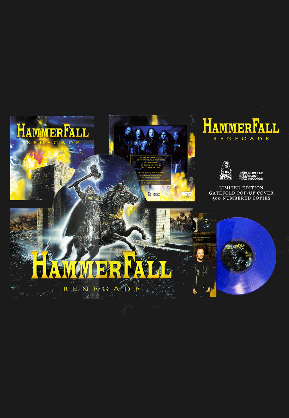 Hammerfall Renegade Ltd. Blue Colored PopUp Vinyl | Neutral-Image
