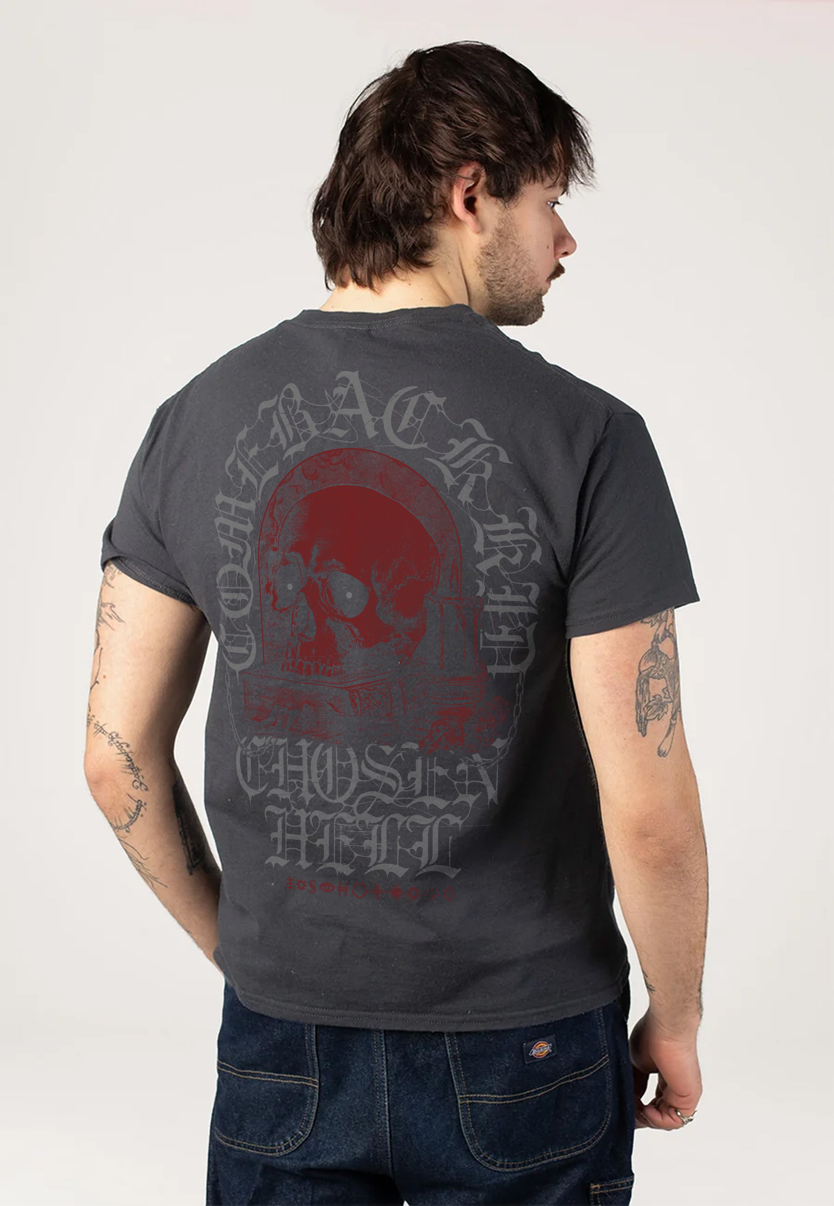 Comeback Kid Book And Candle Charcoal T-Shirt | Men-Image
