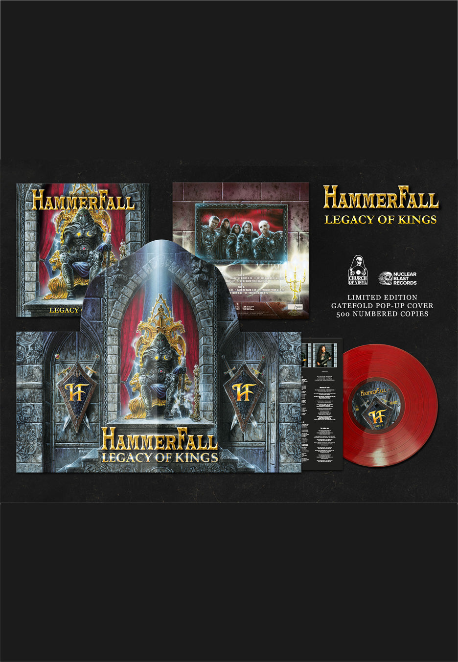 Hammerfall Legacy Of Kings Ltd. Red Colored PopUp Vinyl | Neutral-Image