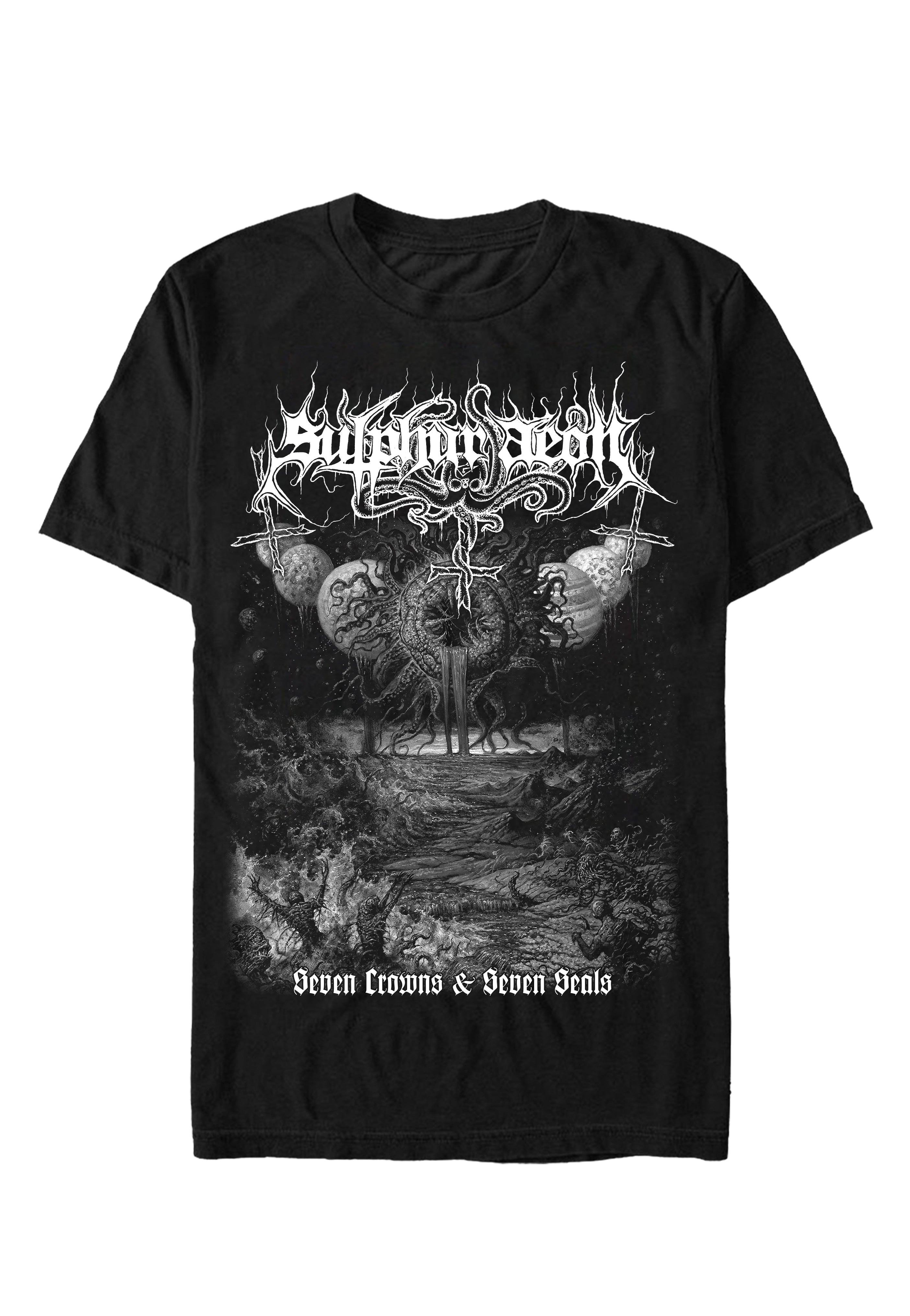 Sulphur Aeon Seven Crowns And Seven Seals BW Camiseta | Neutral-Image