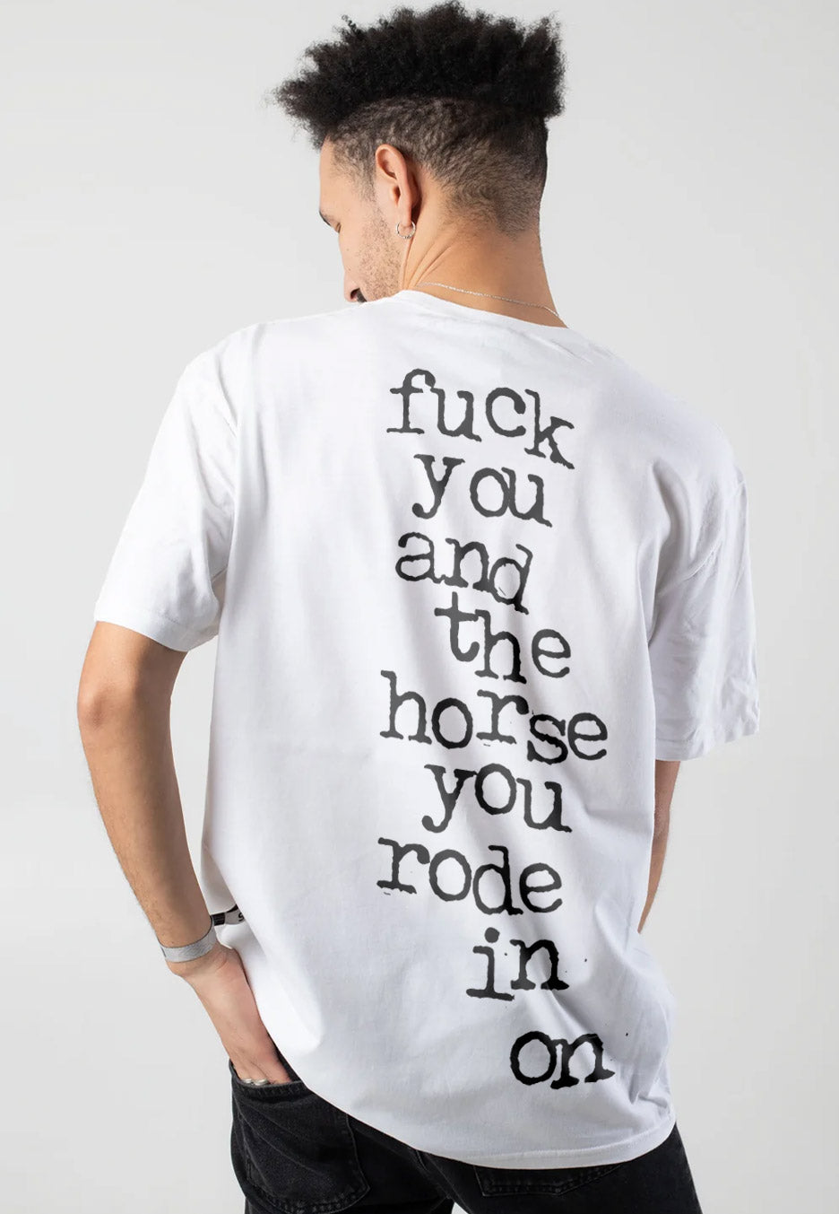 King Parrot Horse White T-Shirt | Men-Image