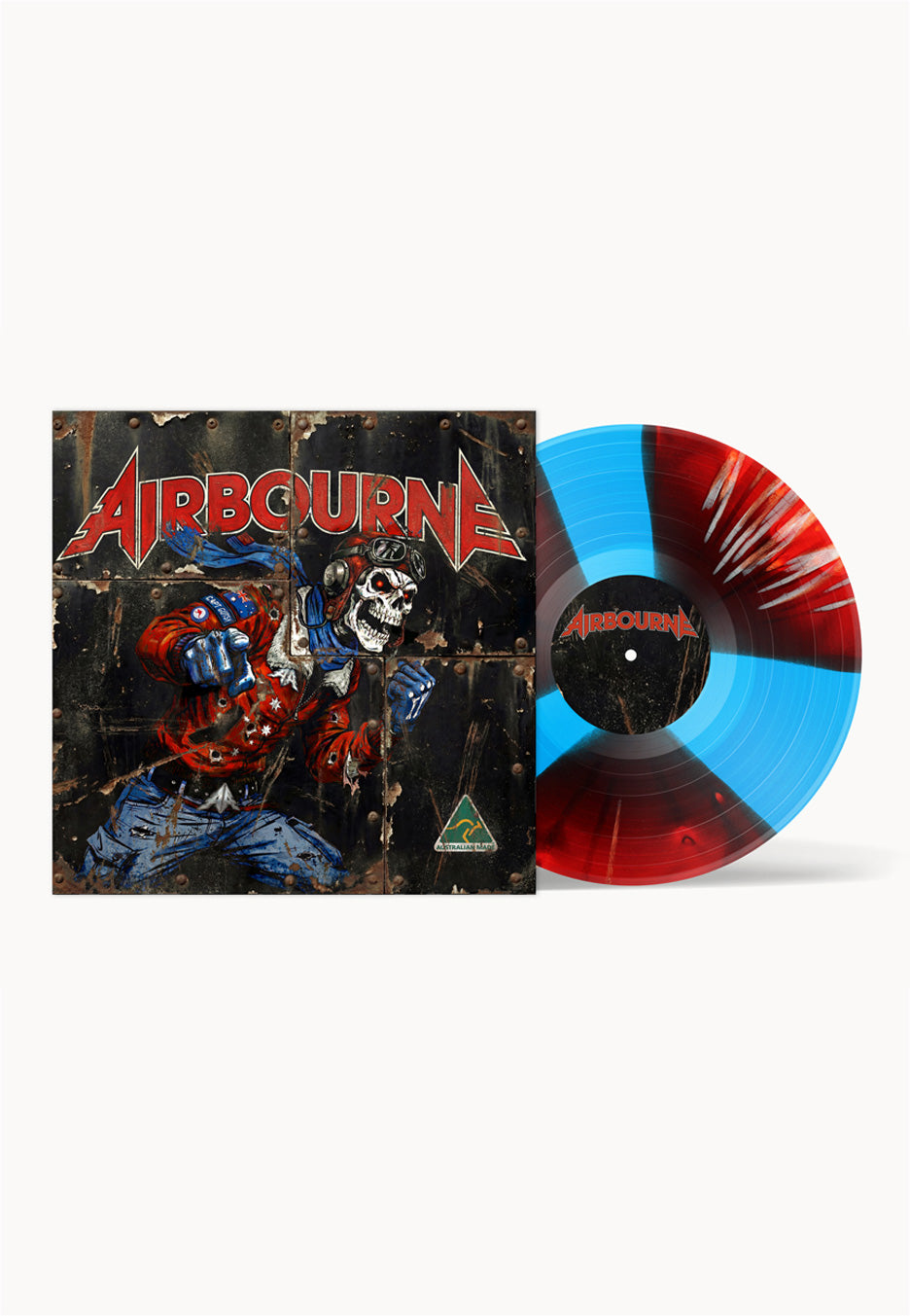 Airbourne Airbourne Ltd. Spinner + Blue and Red w/White Splattered Vinyl | Neutral-Image