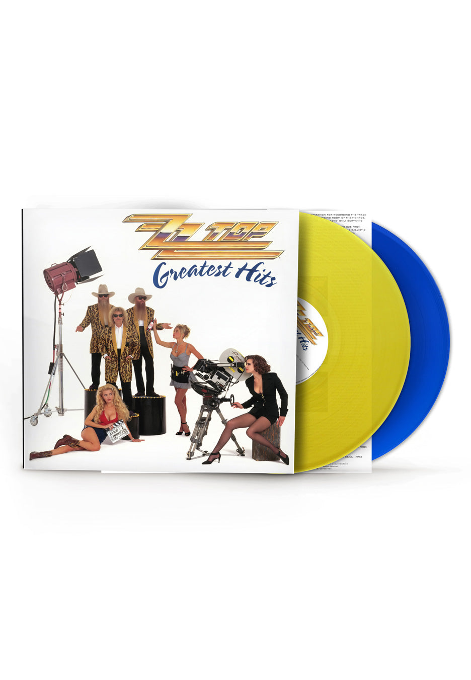 ZZ Top Greatest Hits Translucent Yellow & Blue Indie Exclusive Colored 2 Vinyl | Neutral-Image