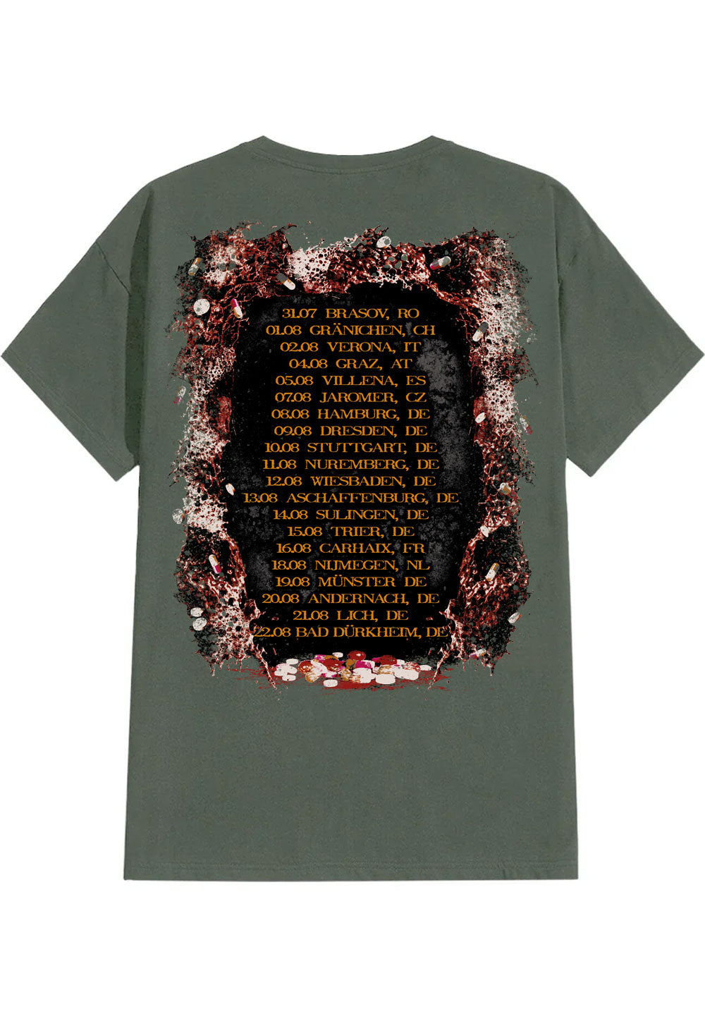 Signs Of The Swarm Summer Tour 2026 Military Green T-Shirt | Neutral-Image