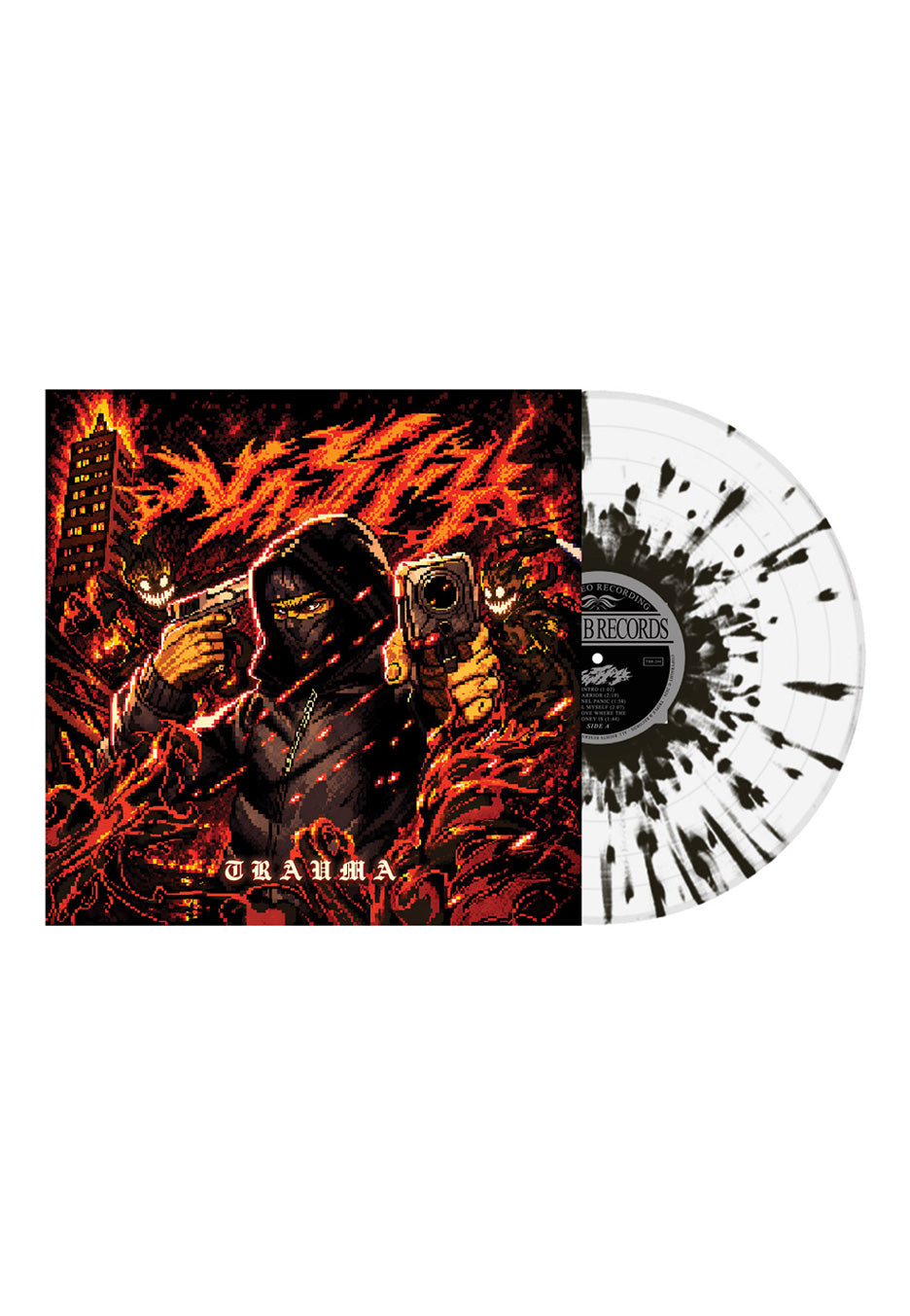 Nasty Trauma Ltd. Ultra Clear w/Black Ice Splattered Vinyl | Neutral-Image