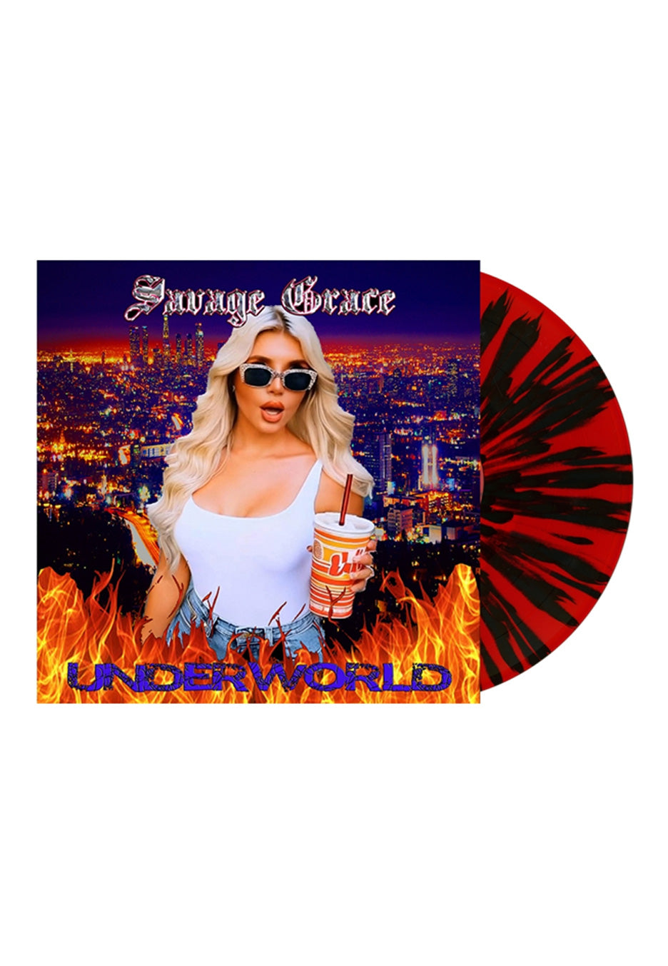 Savage Grace Underworld Ltd. Red w/ Black Splattered Vinyl | Neutral-Image