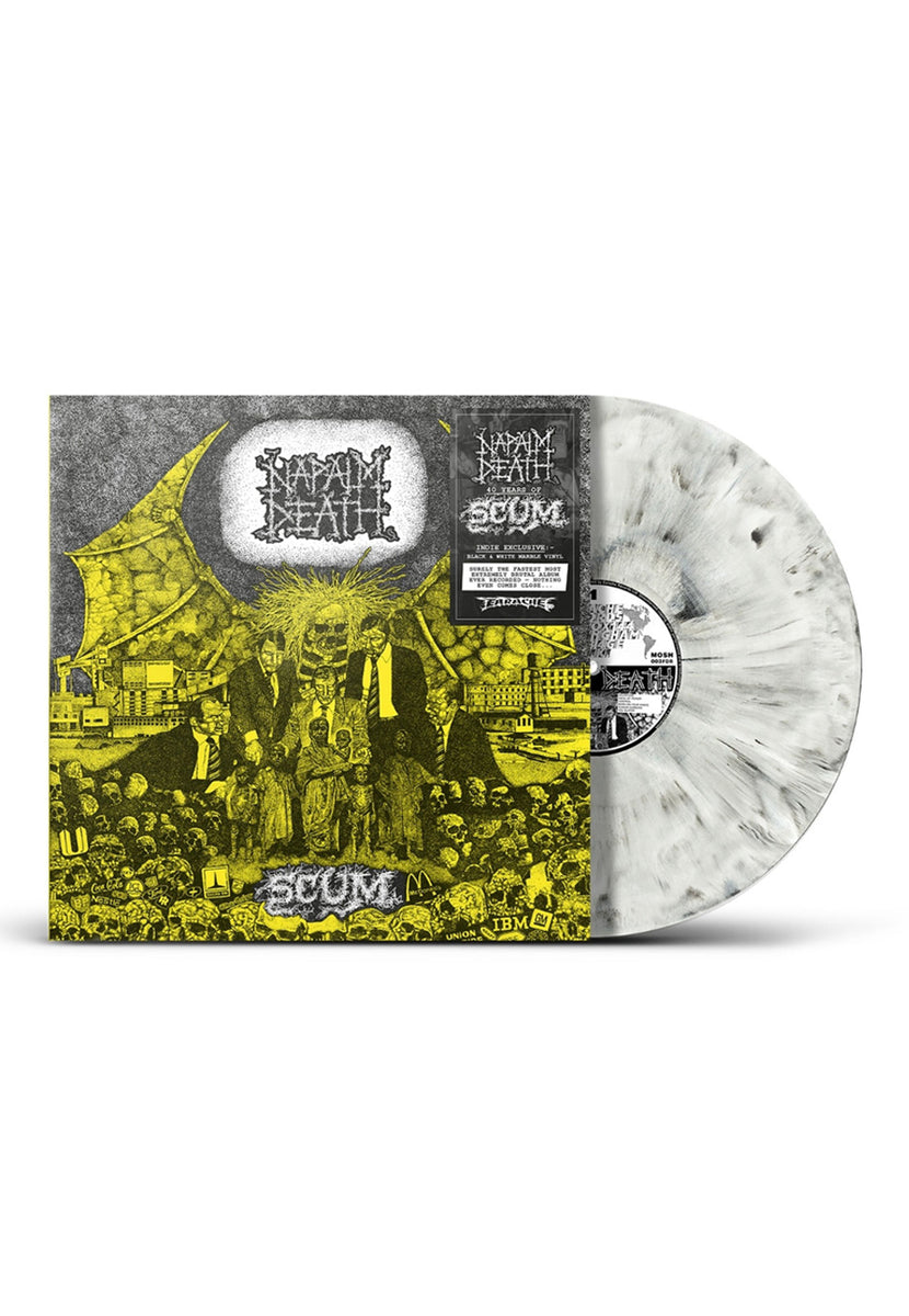 Napalm Death Scum (40th Anniversary) Ltd. White/Black - Marbled
