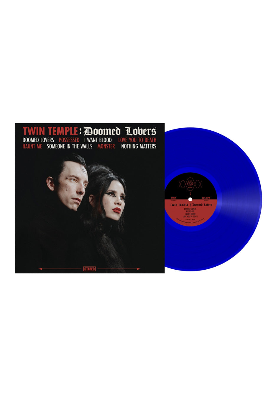 Twin Temple Doomed Lovers Ltd. Crying Translucent Blue Colored Vinyl | Neutral-Image