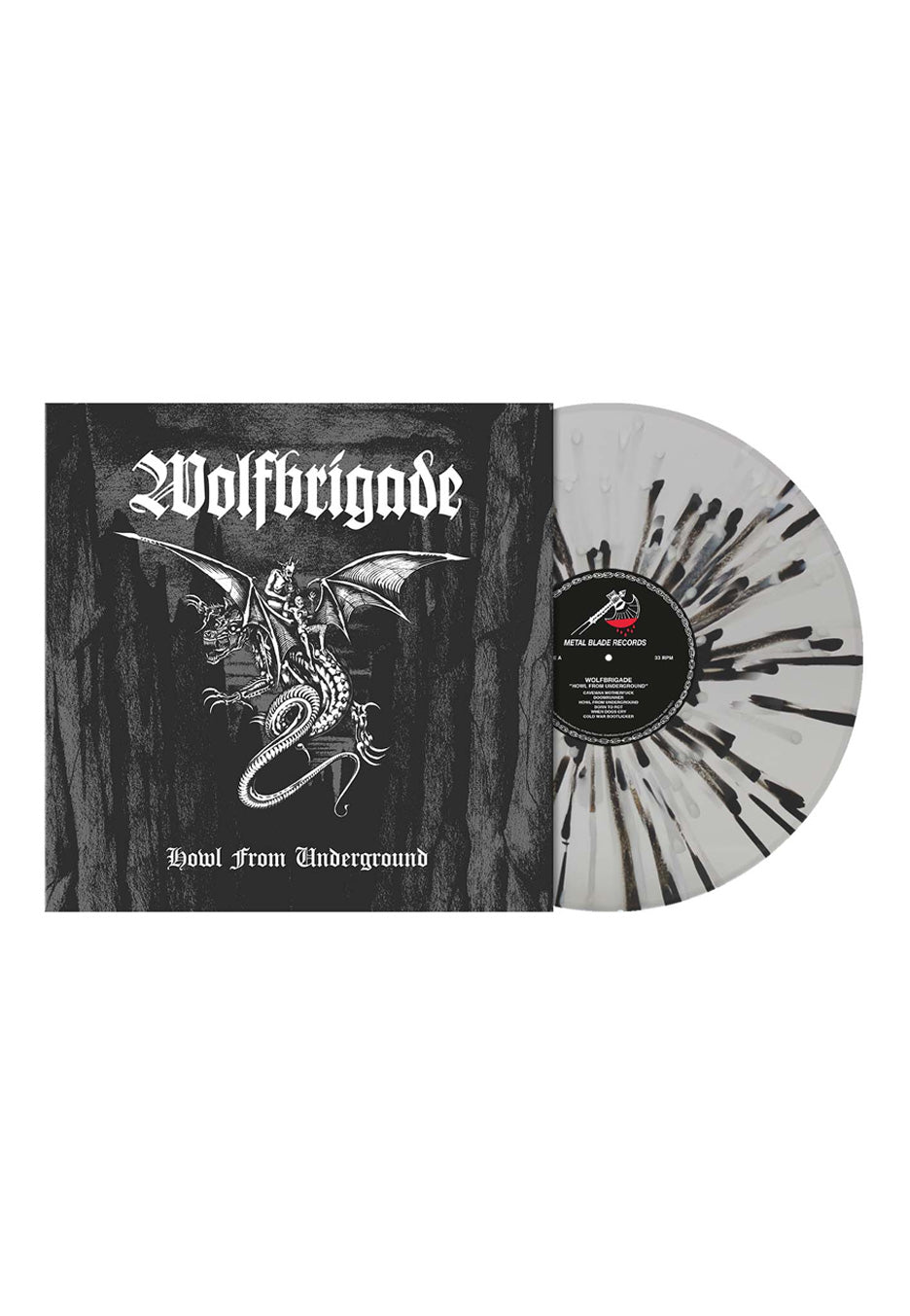 Wolfbrigade Howl From Underground Ltd. Clear/Black/White Splattered Vinyl | Neutral-Image