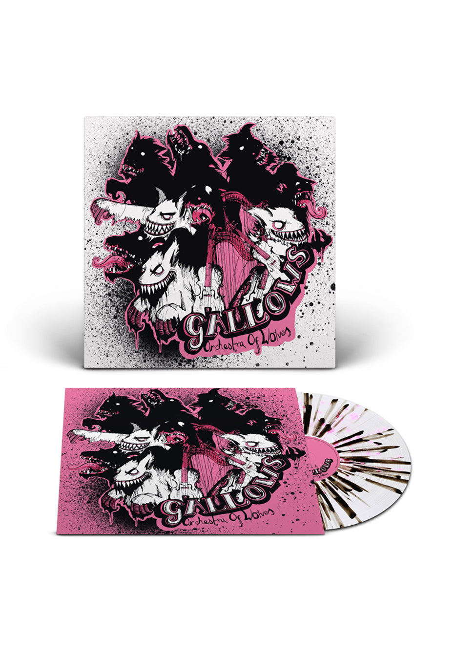 Gallows Orchestra Of Wolves Indie Exclusive Pink Black Splattered Vinyl | Neutral-Image