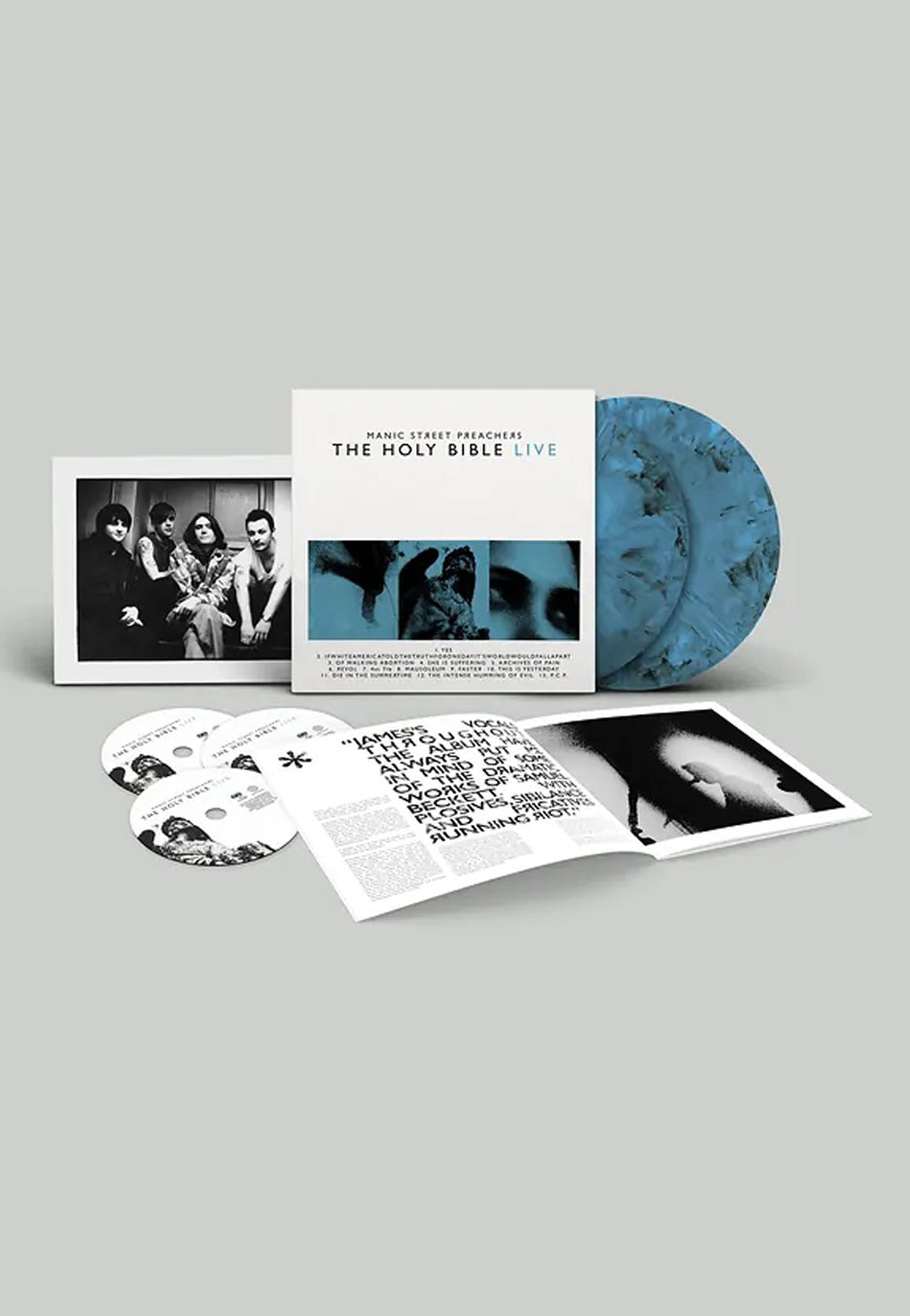 Manic Street Preachers The Holy Bible Live (Deluxe) Ltd. Blue/Black Marbled 2 Vinyl + 2 CD + Blu Ray | Neutral-Image