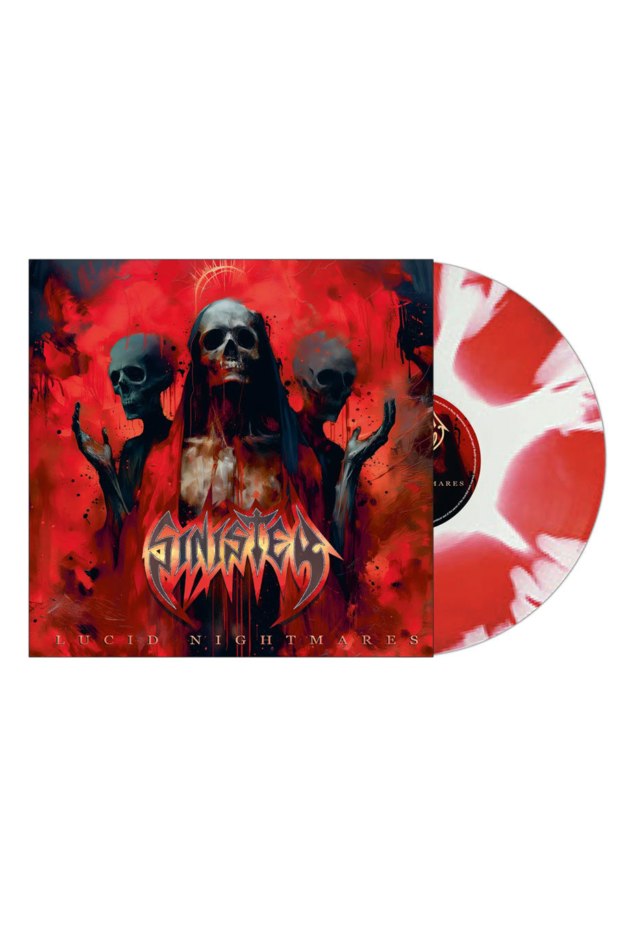Sinister Lucid Nightmares Ltd. Sunburst White/Red Colored Vinyl | Neutral-Image