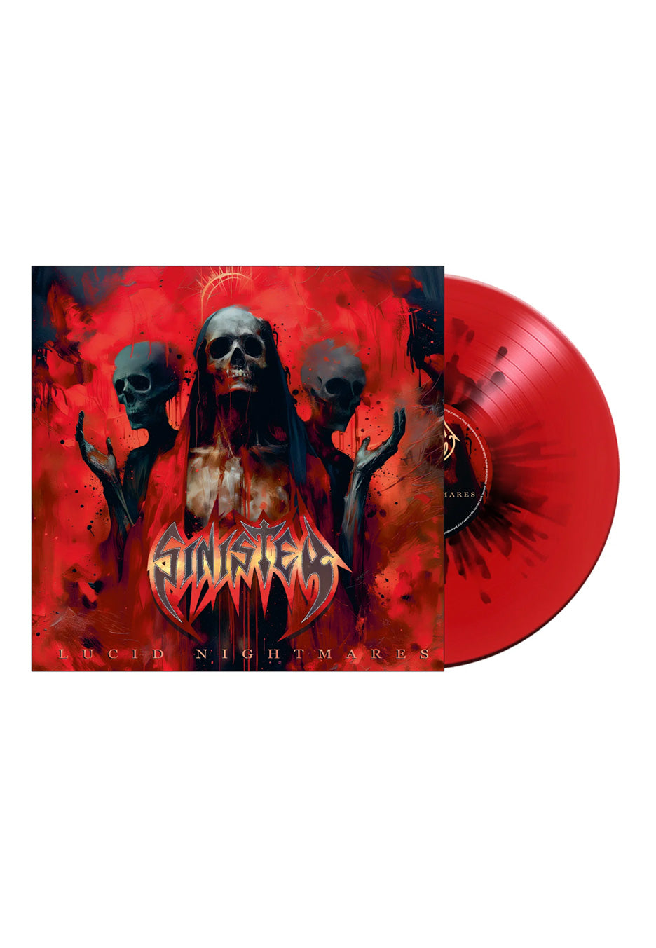Sinister Lucid Nightmares Ltd. Red w/ Black Splattered Vinyl | Neutral-Image