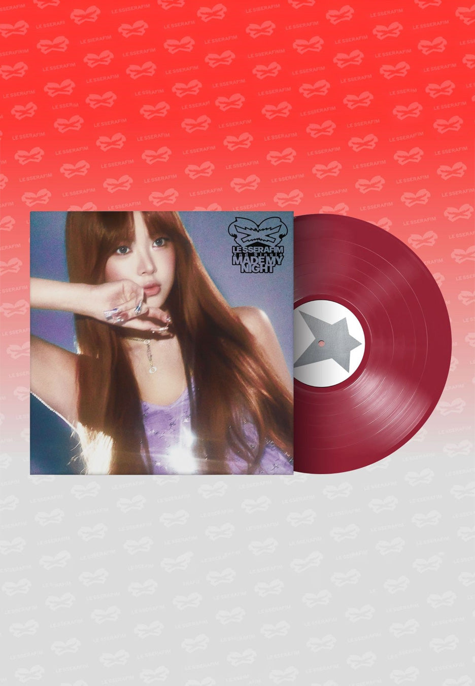 Le Sserafim Made My Night Ltd. Warm Red Colored Vinyl | Neutral-Image