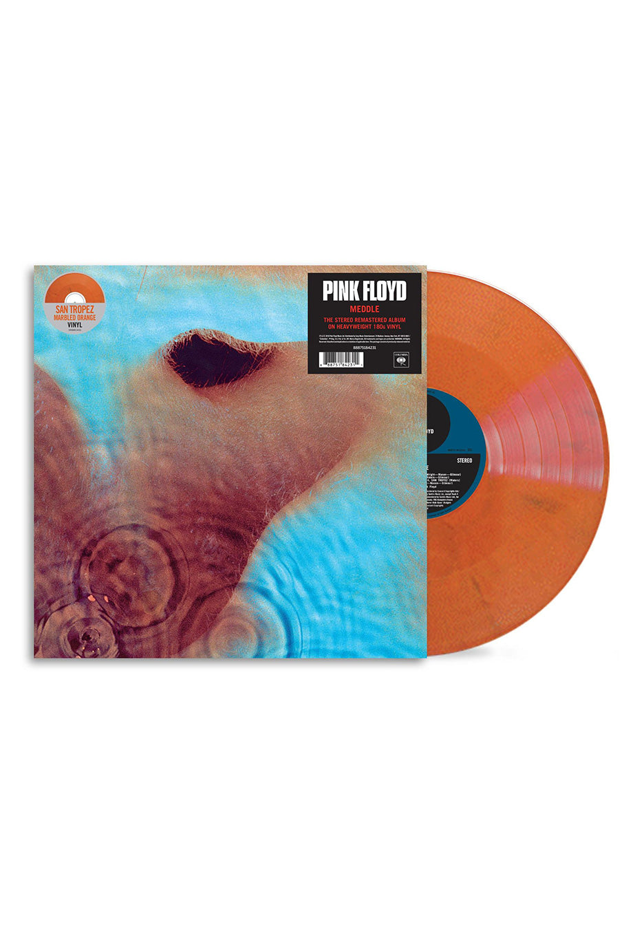 Pink Floyd Meddle Ltd. San Tropez Orange Marbled Vinyl | Neutral-Image