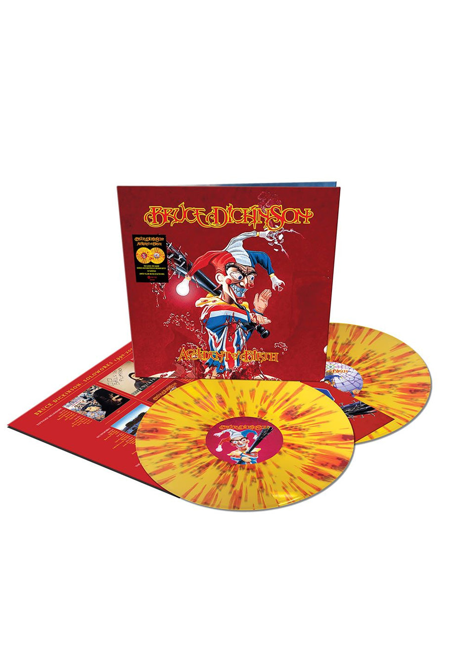 Bruce Dickinson Accident of Birth 2026 Remix Yellow w/ Red Splattered 2 Vinyl | Neutral-Image